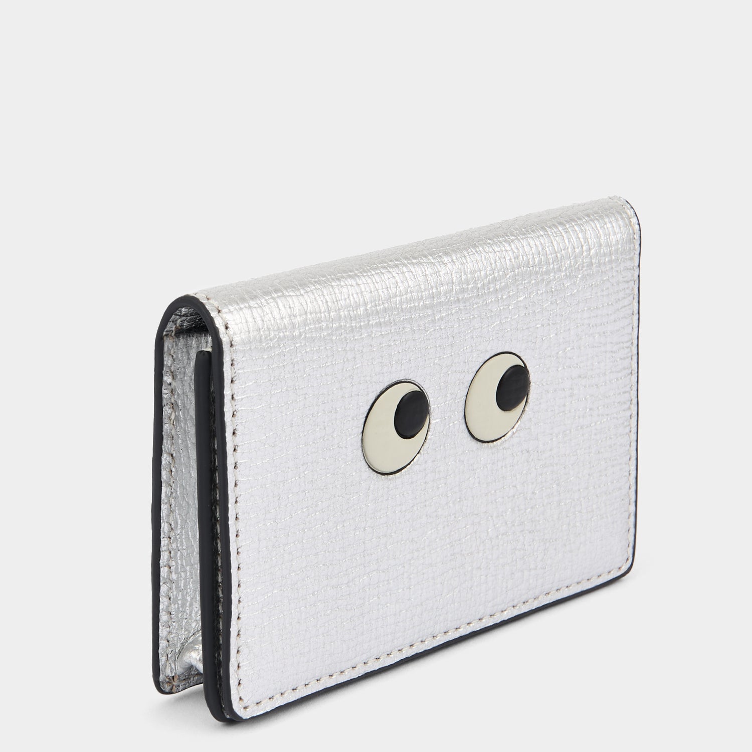 Eyes Card Case -

          
            Capra Leather in Metallic Silver -
          

          Anya Hindmarch UK
