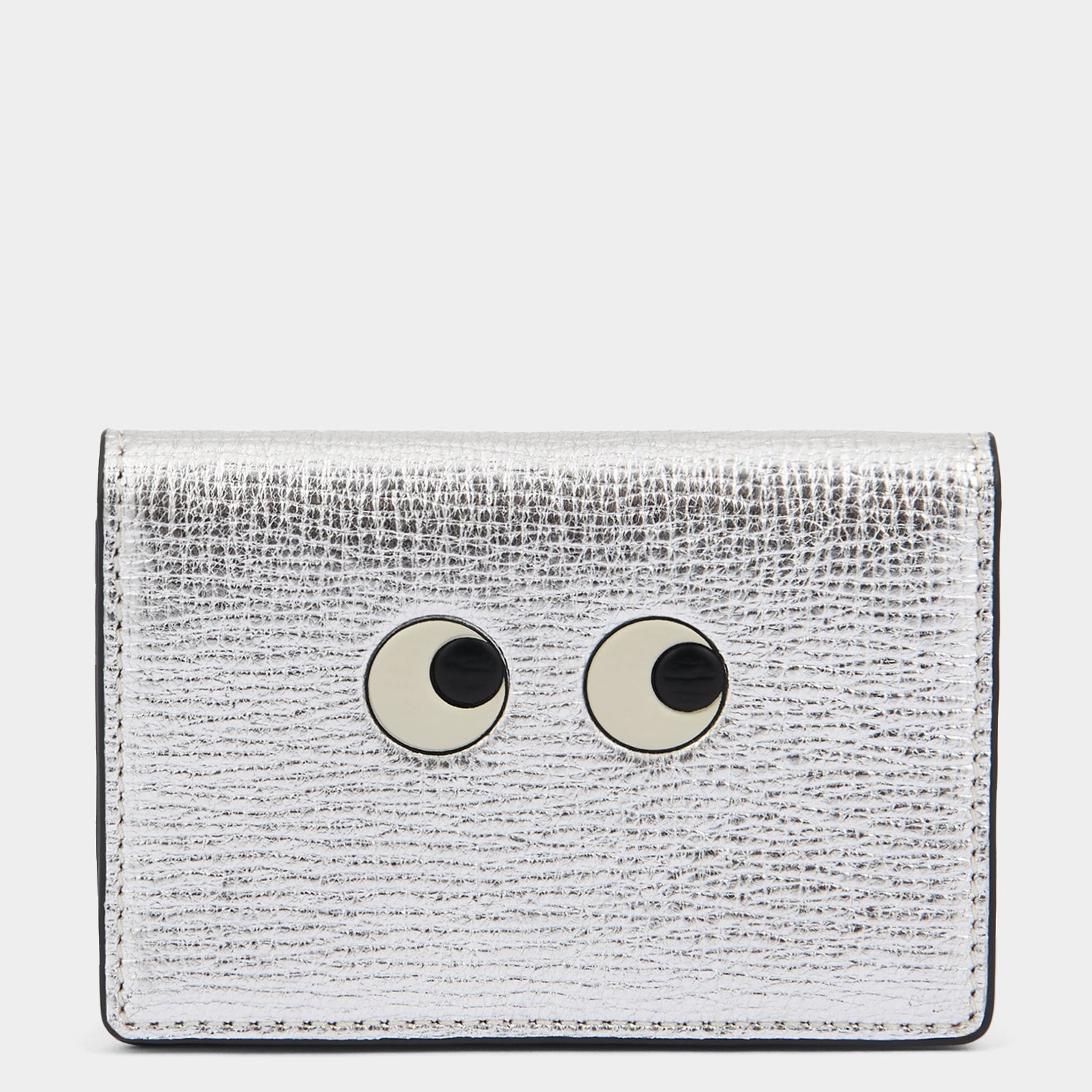 Eyes Card Case -

          
            Capra Leather in Metallic Silver -
          

          Anya Hindmarch UK
