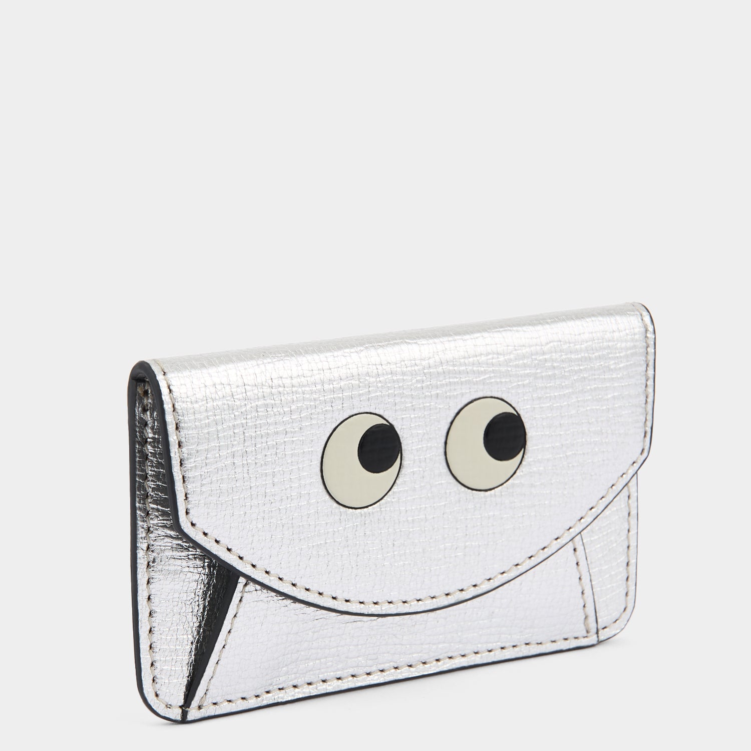 Eyes Envelope Purse Phone Sticker -

          
            Capra Leather in Metallic Silver -
          

          Anya Hindmarch UK
