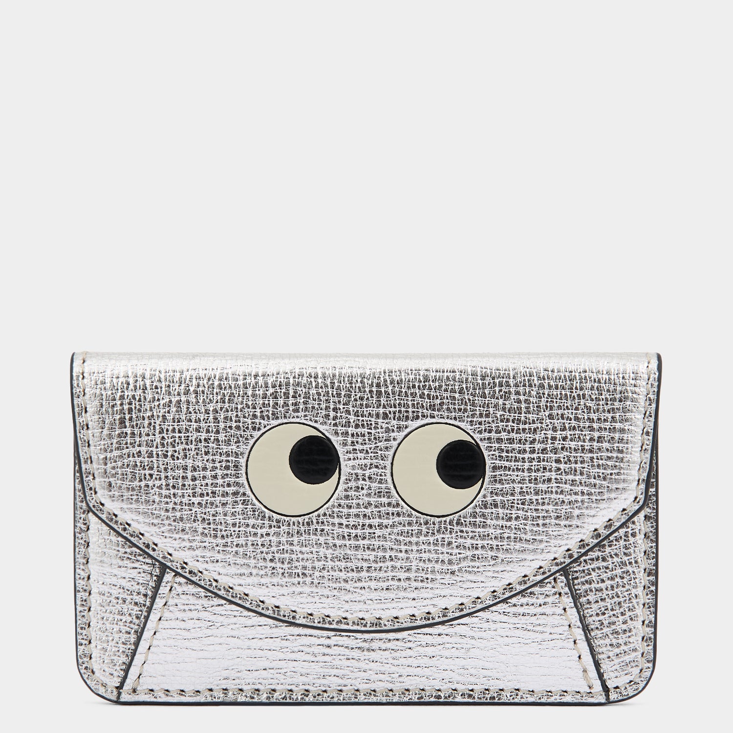 Eyes Envelope Purse Phone Sticker -

          
            Capra Leather in Metallic Silver -
          

          Anya Hindmarch UK
