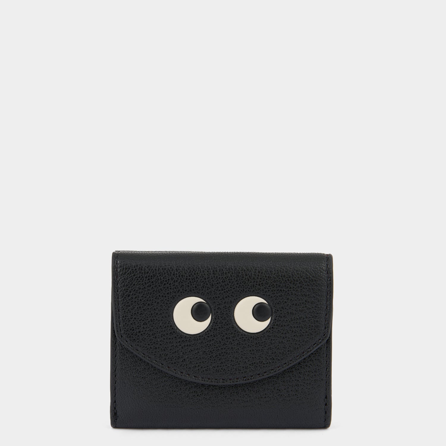 Eyes Mini Trifold Zip Wallet -

          
            Capra Leather in Black -
          

          Anya Hindmarch UK
