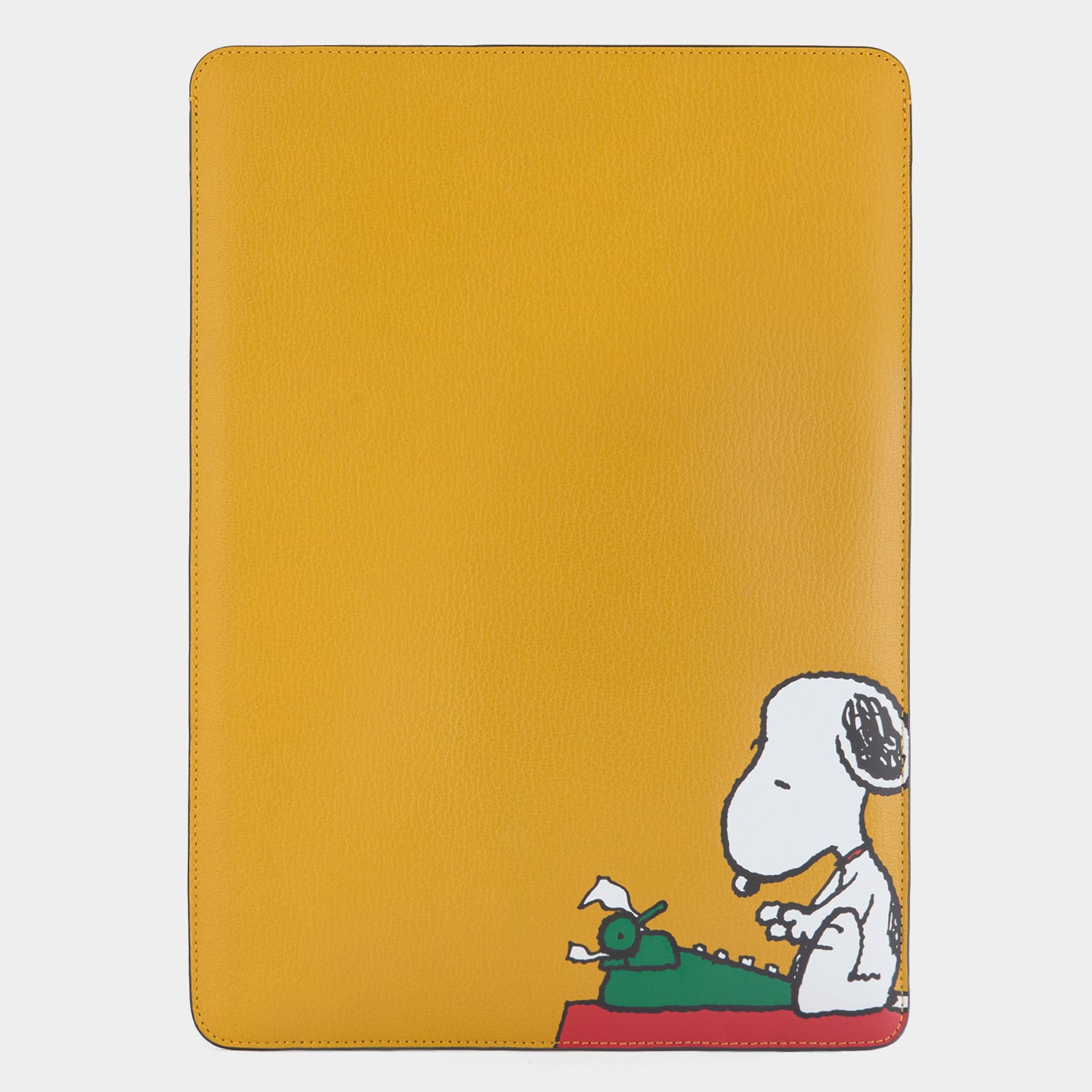 Peanuts Snoopy Laptop Sleeve Case -

          
            Capra Leather in Mustard -
          

          Anya Hindmarch UK
