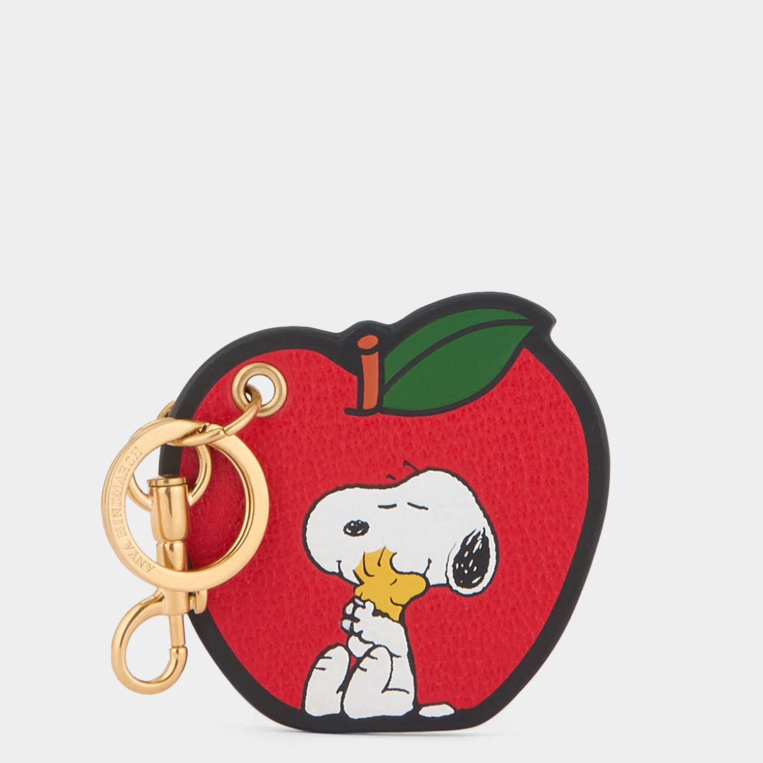 Peanuts Snoopy and Woodstock Apple Key Charm -

          
            Capra Leather in Red -
          

          Anya Hindmarch UK
