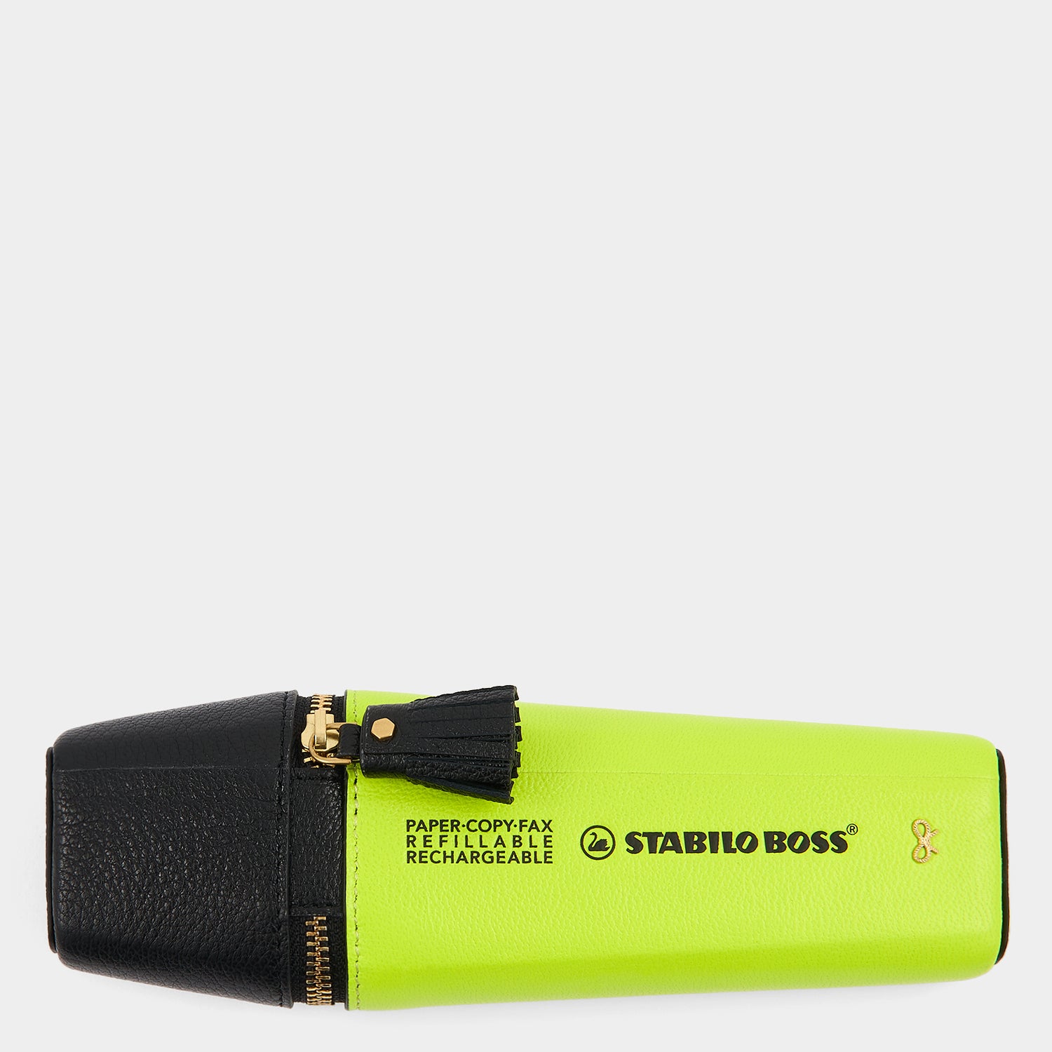 Anya Brands STABILO BOSS ORIGINAL Pencil Case -

          
            Capra Leather in Neon Yellow -
          

          Anya Hindmarch UK
