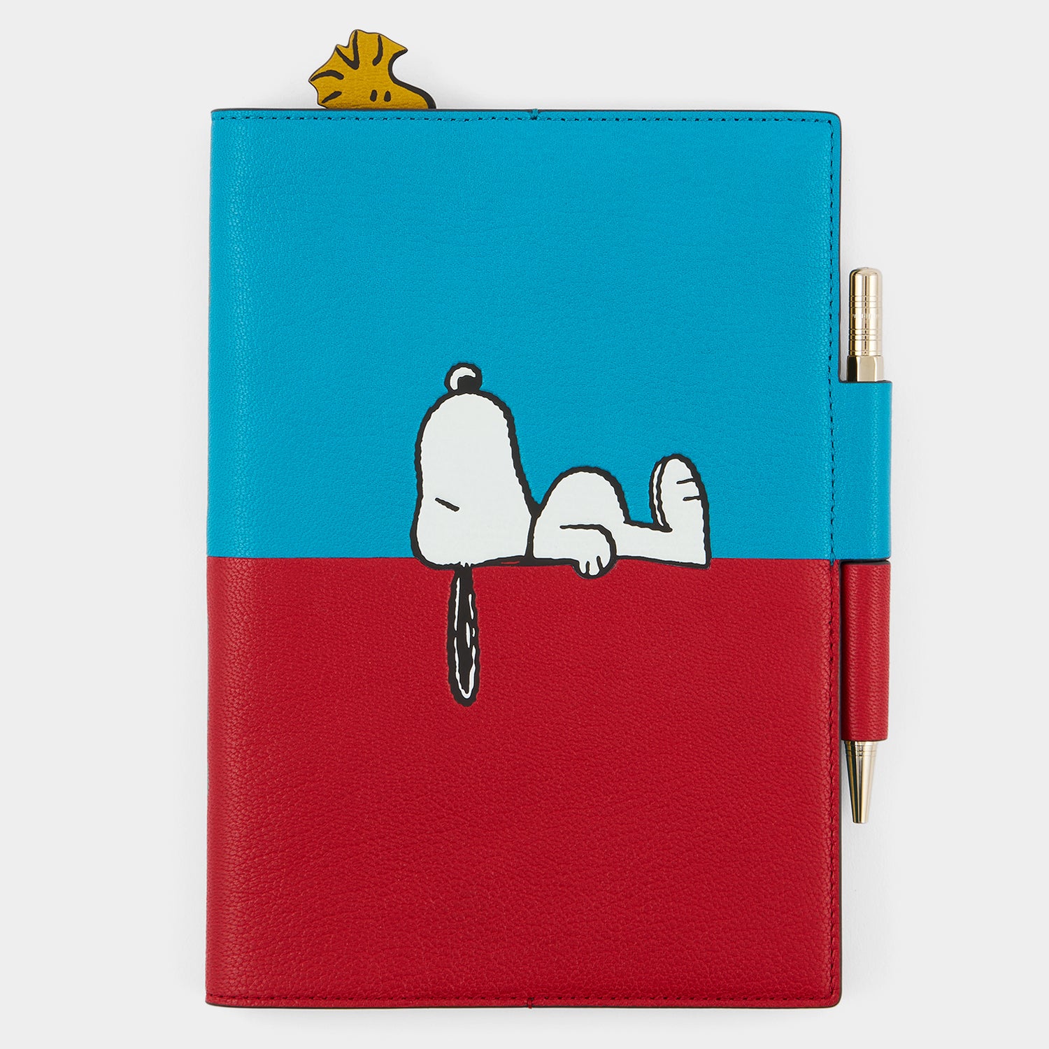 Peanuts Snoopy and Woodstock A5 Journal -

          
            Capra Leather in Bright Petrol Blue -
          

          Anya Hindmarch UK
