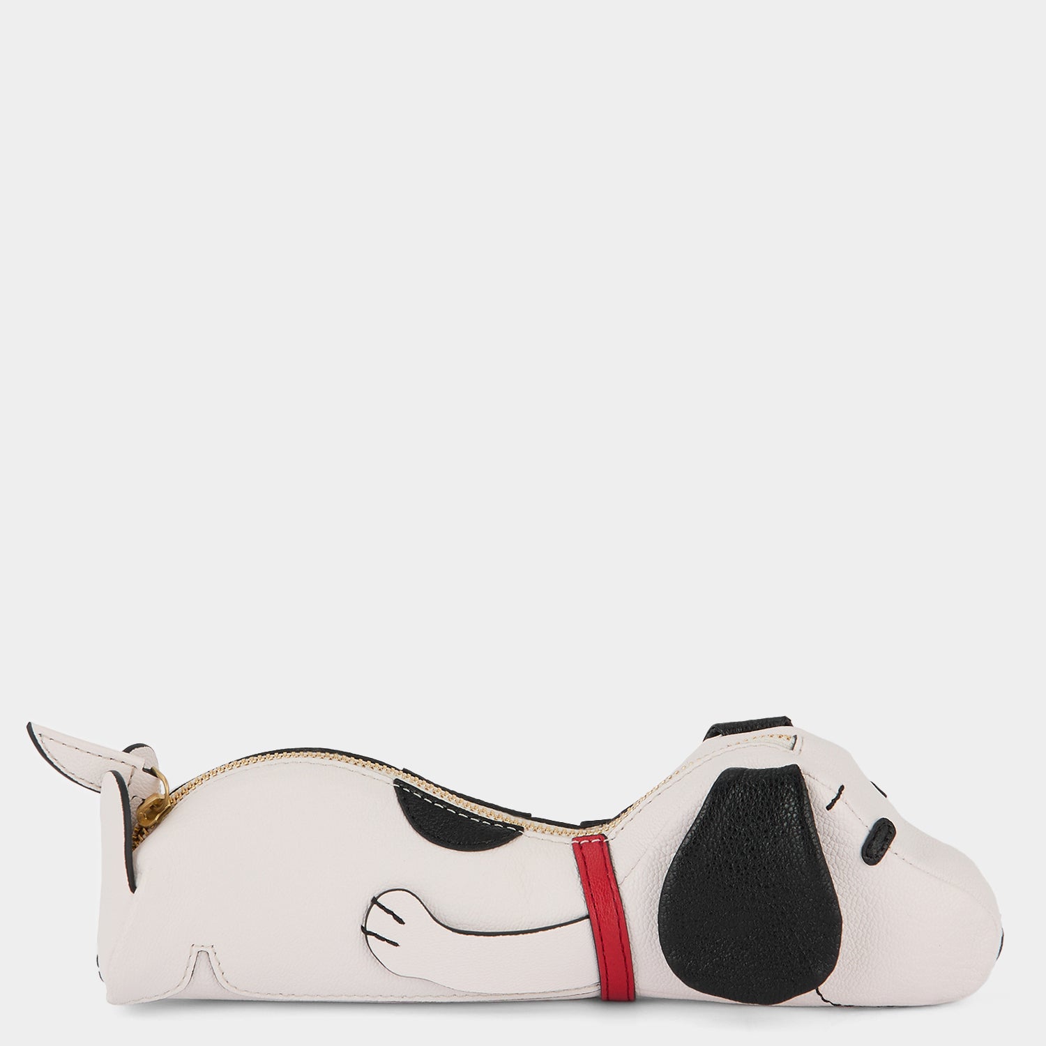 Peanuts Snoopy Pencil Case -

          
            Capra Leather in Chalk -
          

          Anya Hindmarch UK
