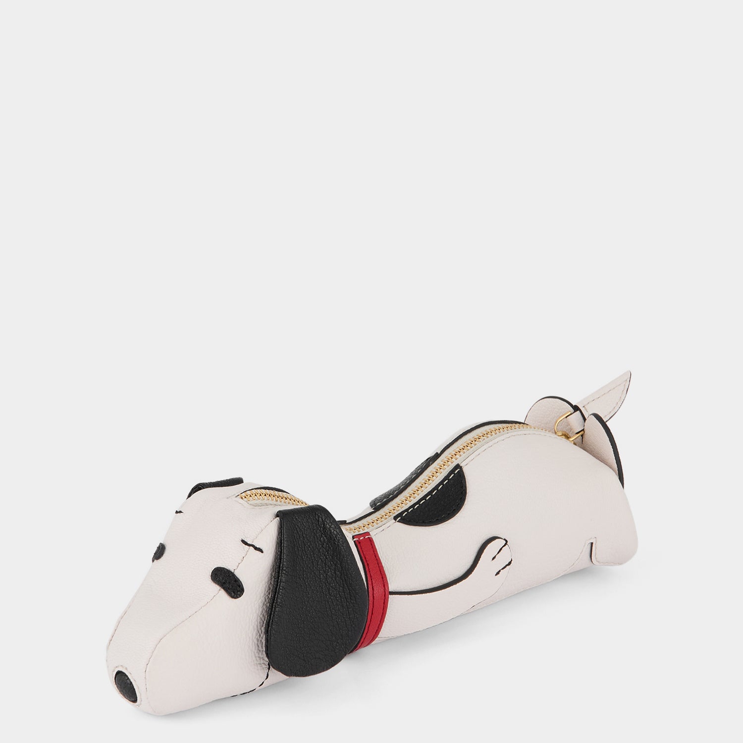 Peanuts Snoopy Pencil Case -

          
            Capra Leather in Chalk -
          

          Anya Hindmarch UK
