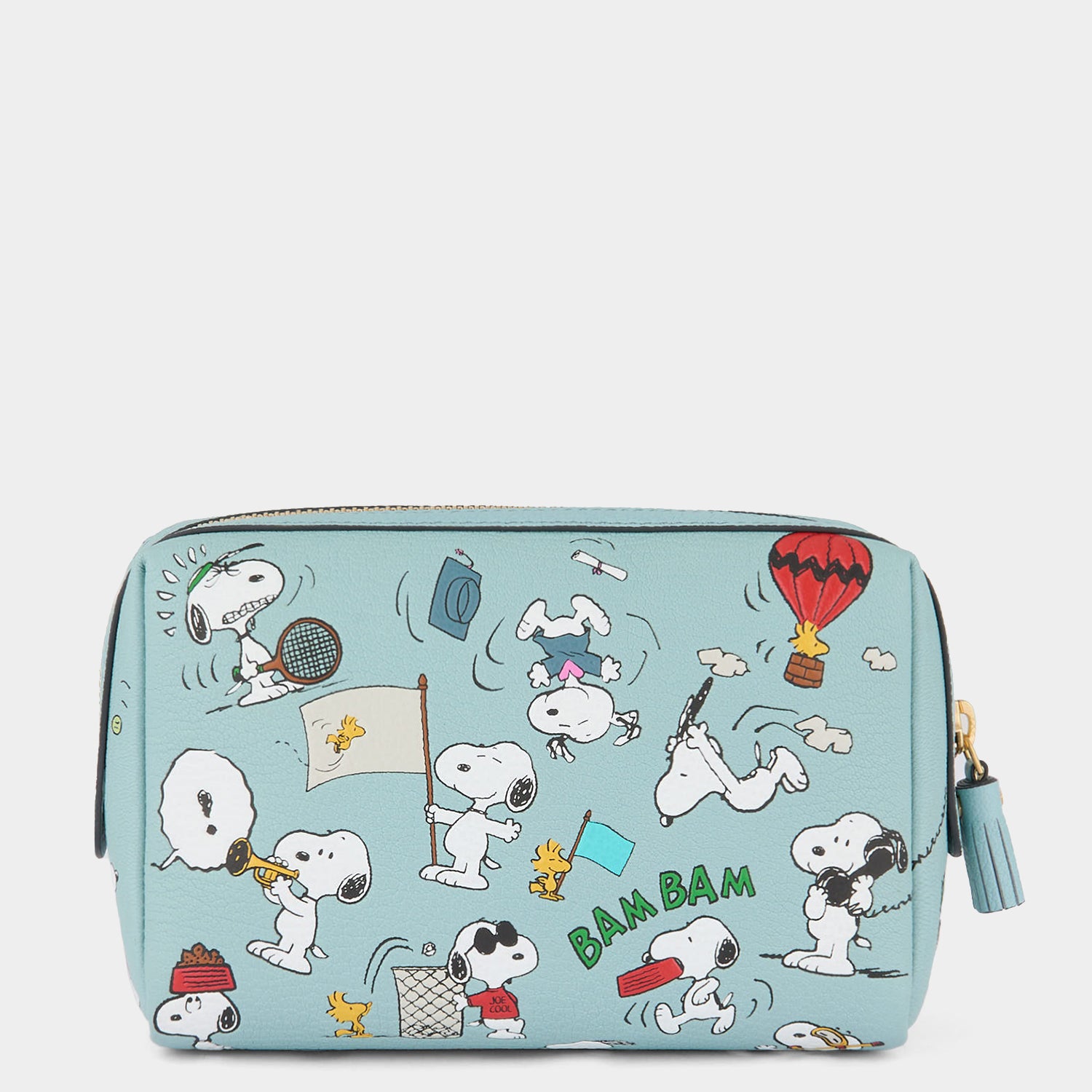 Peanuts Snoopy and Woodstock Important Things Pouch -

          
            Capra Leather in Mayan Blue -
          

          Anya Hindmarch UK
