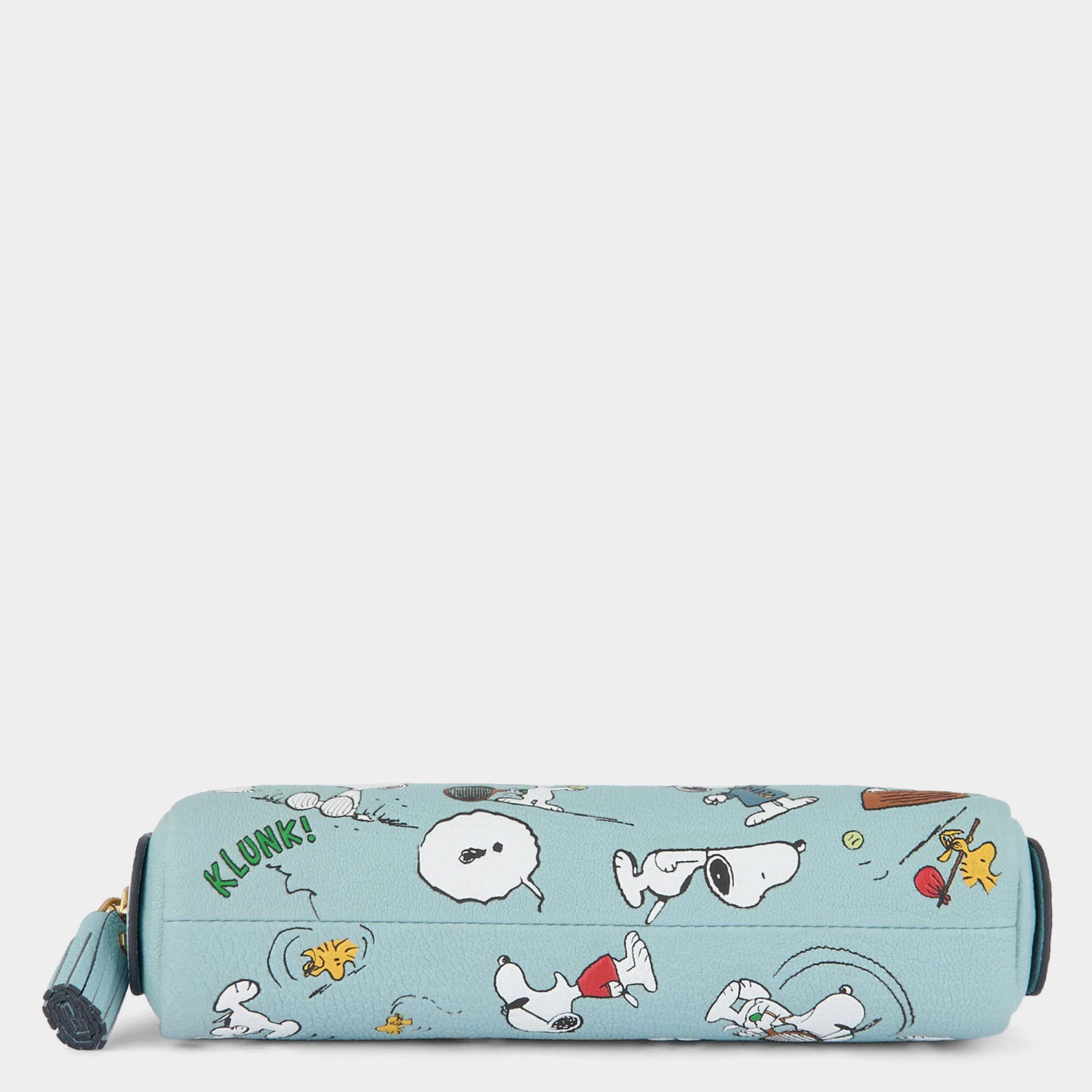 Peanuts Snoopy and Woodstock Pencil Case -

          
            Capra Leather in Mayan Blue -
          

          Anya Hindmarch UK
