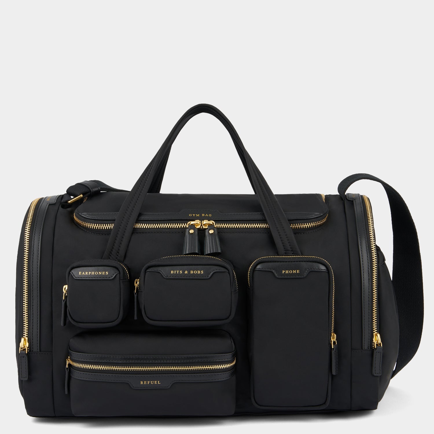 Gym Bag -

          
            Regenerated ECONYL® Nylon in Black -
          

          Anya Hindmarch UK
