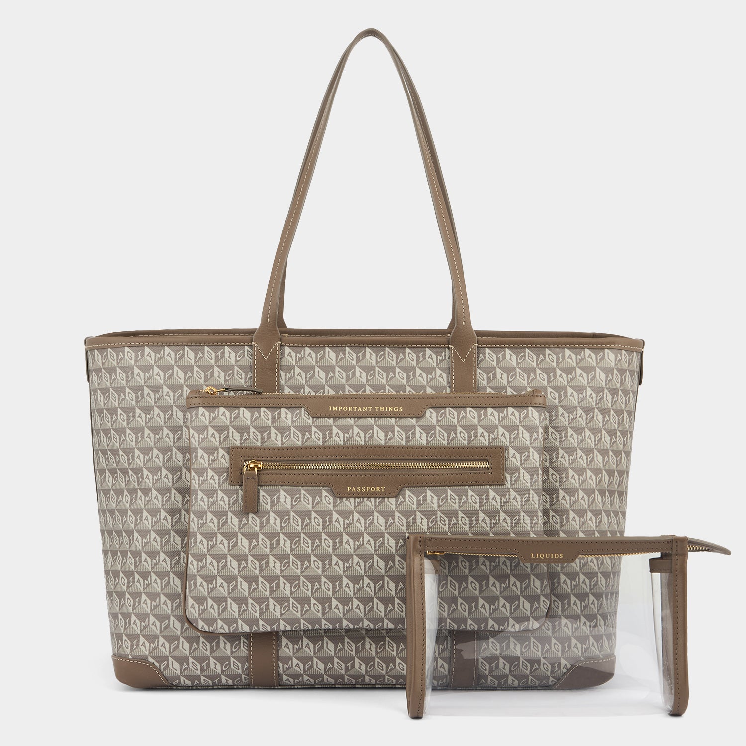 I Am A Plastic Bag Wink In-flight Tote -

          
            Recycled Canvas in Pebble -
          

          Anya Hindmarch UK
