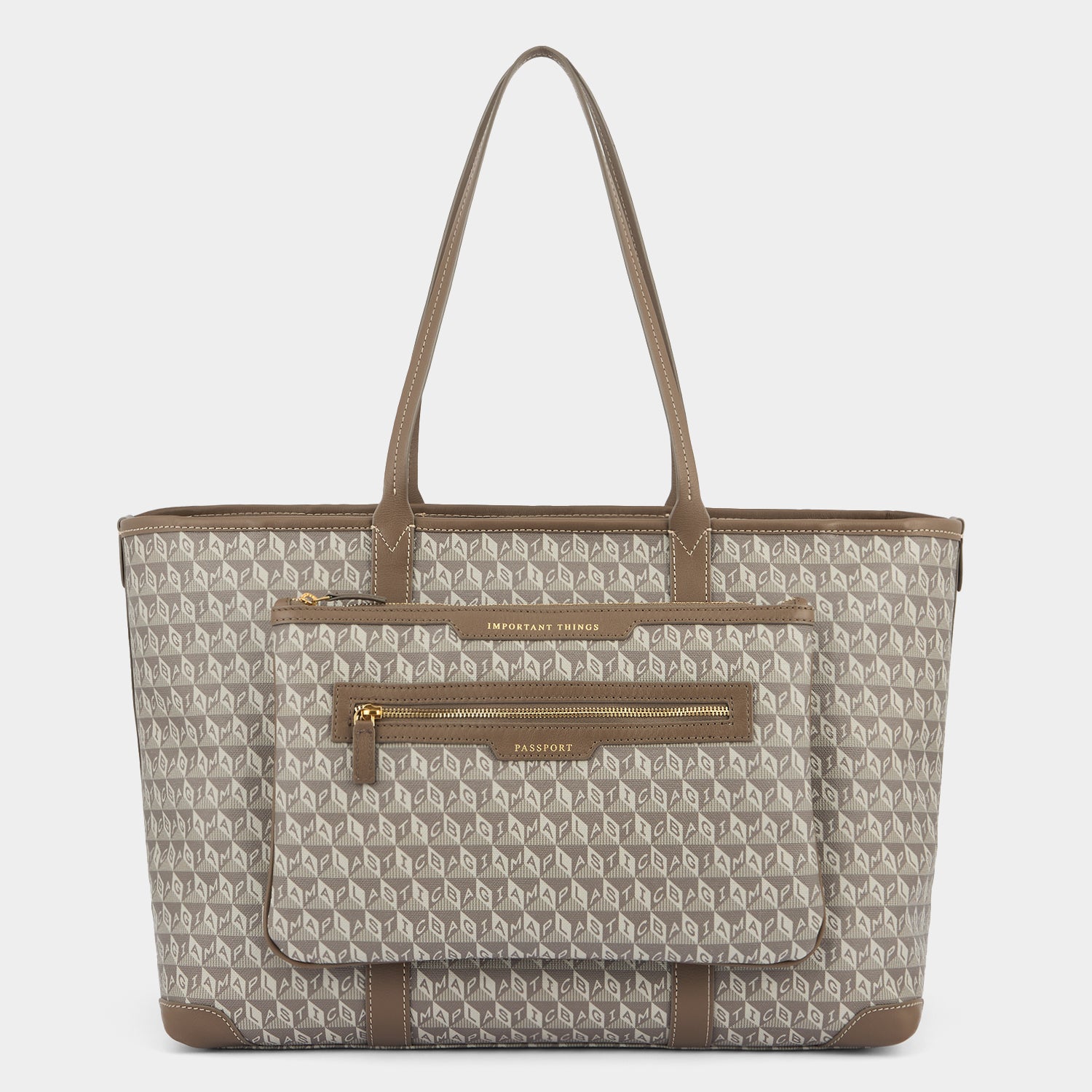 I Am A Plastic Bag Wink In-flight Tote -

          
            Recycled Canvas in Pebble -
          

          Anya Hindmarch UK
