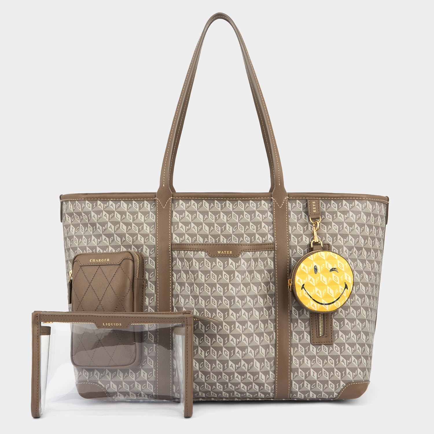 I Am A Plastic Bag Wink In-flight Tote -

          
            Recycled Canvas in Pebble -
          

          Anya Hindmarch UK
