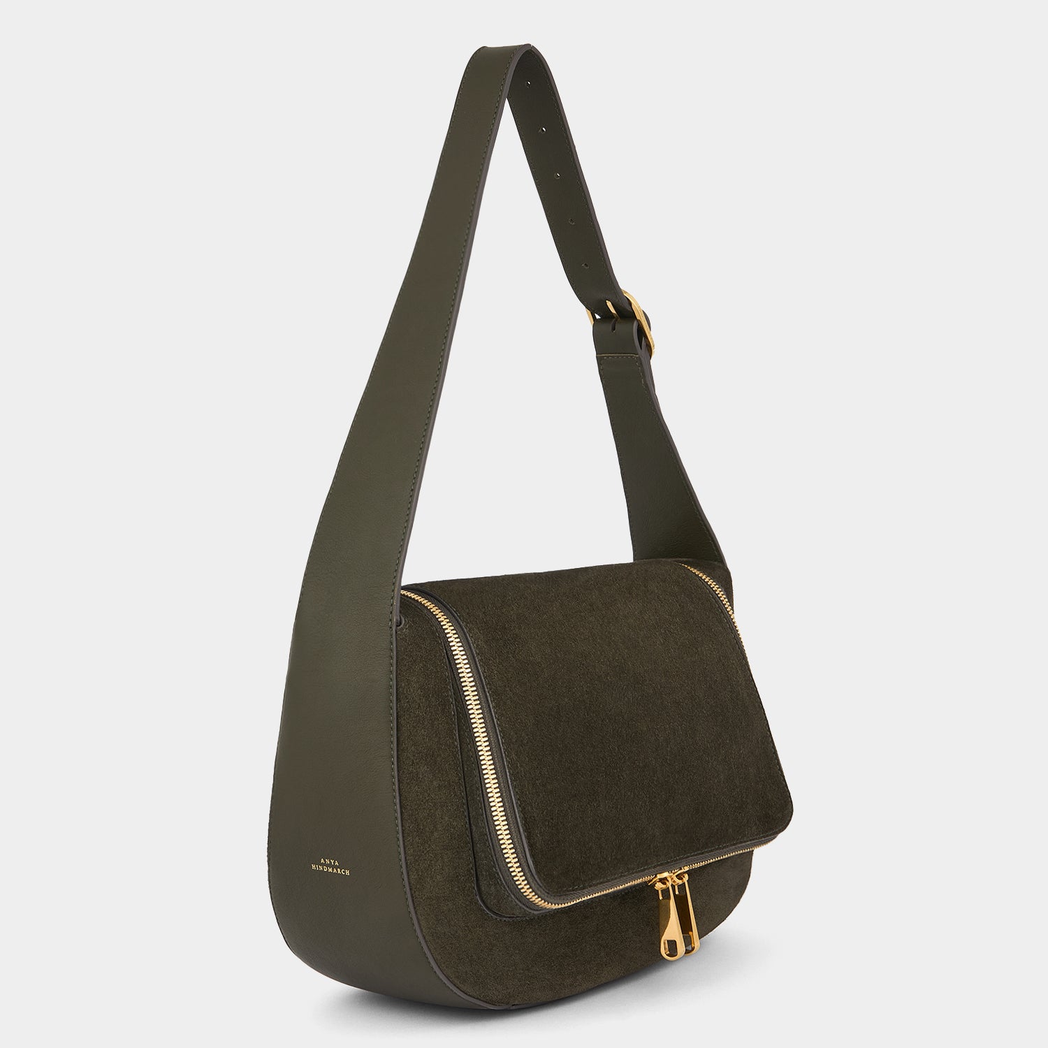 Vere Shoulder Bag -

          
            Suede/Calf Leather in Birch -
          

          Anya Hindmarch UK
