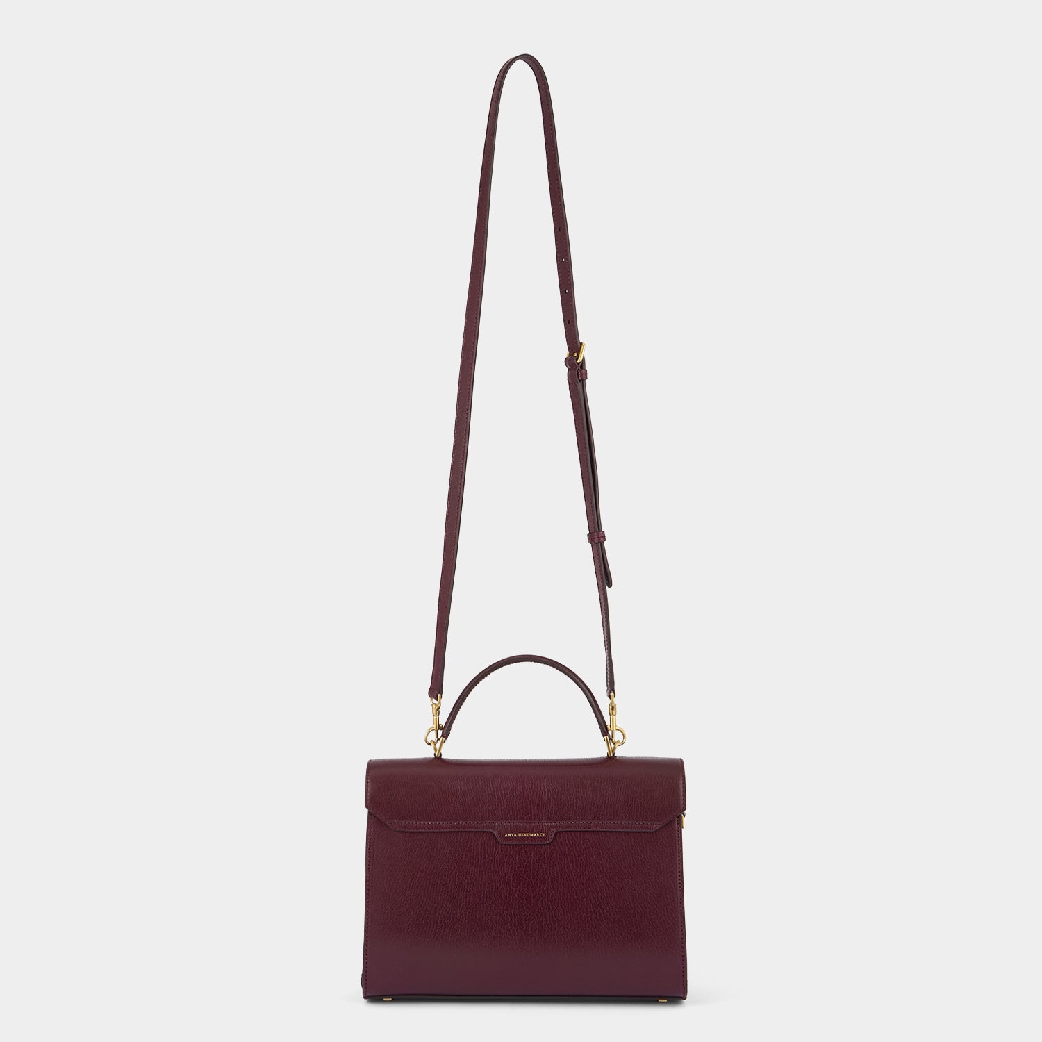 Mortimer Calf Hair Top Handle -

          
            Calf Leather in Burgundy -
          

          Anya Hindmarch UK
