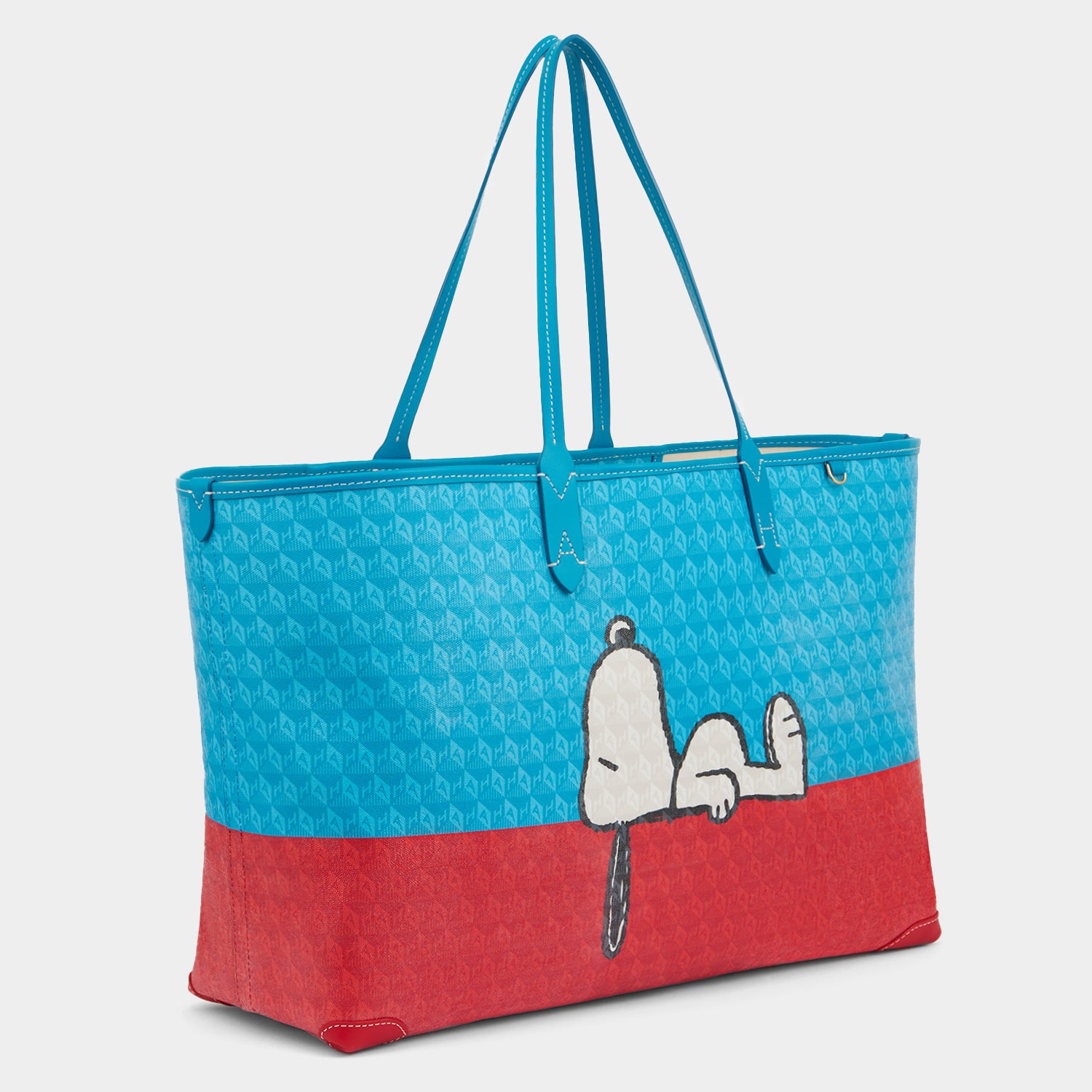 Peanuts I am a Plastic Bag Snoopy Tote -

          
            Recycled Canvas in Bright Petrol Blue -
          

          Anya Hindmarch UK
