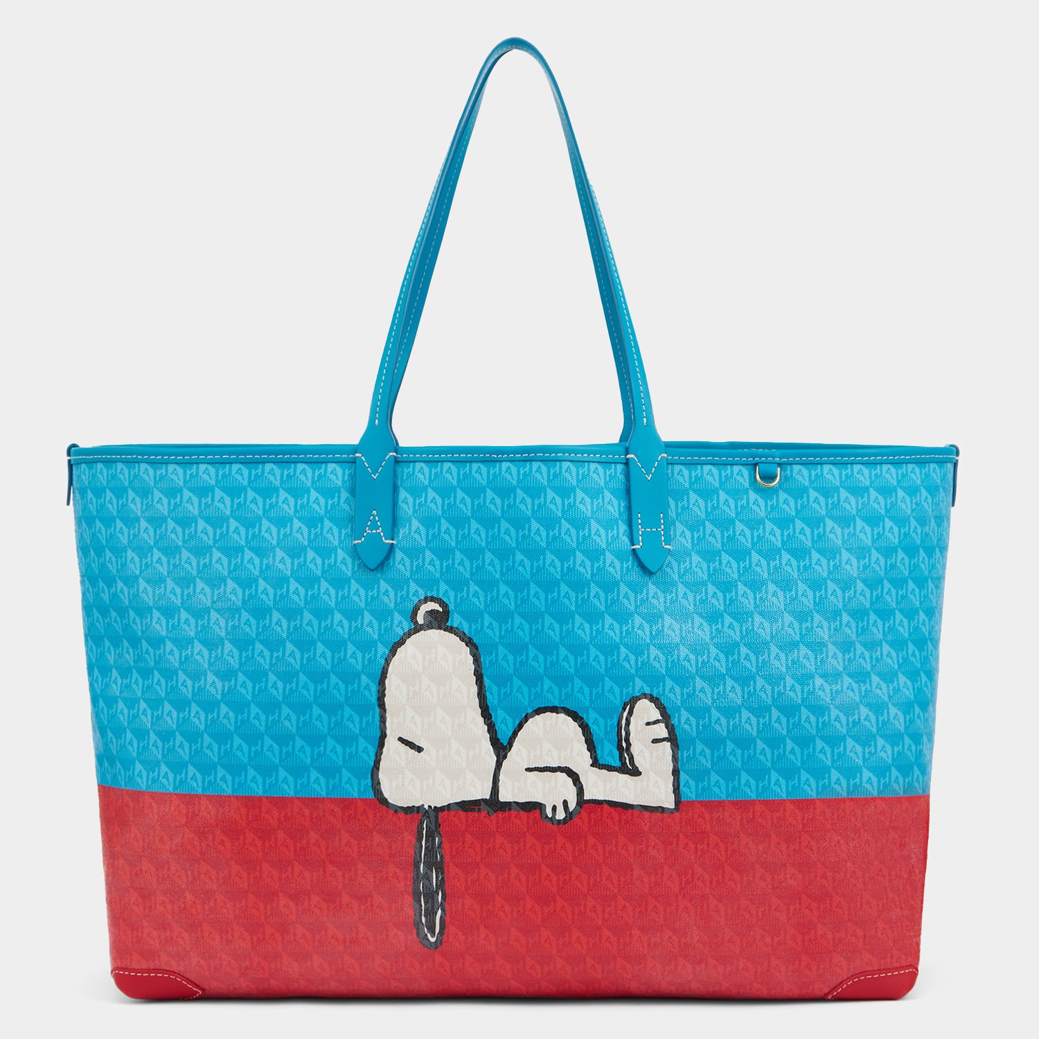 Peanuts I am a Plastic Bag Snoopy Tote -

          
            Recycled Canvas in Bright Petrol Blue -
          

          Anya Hindmarch UK
