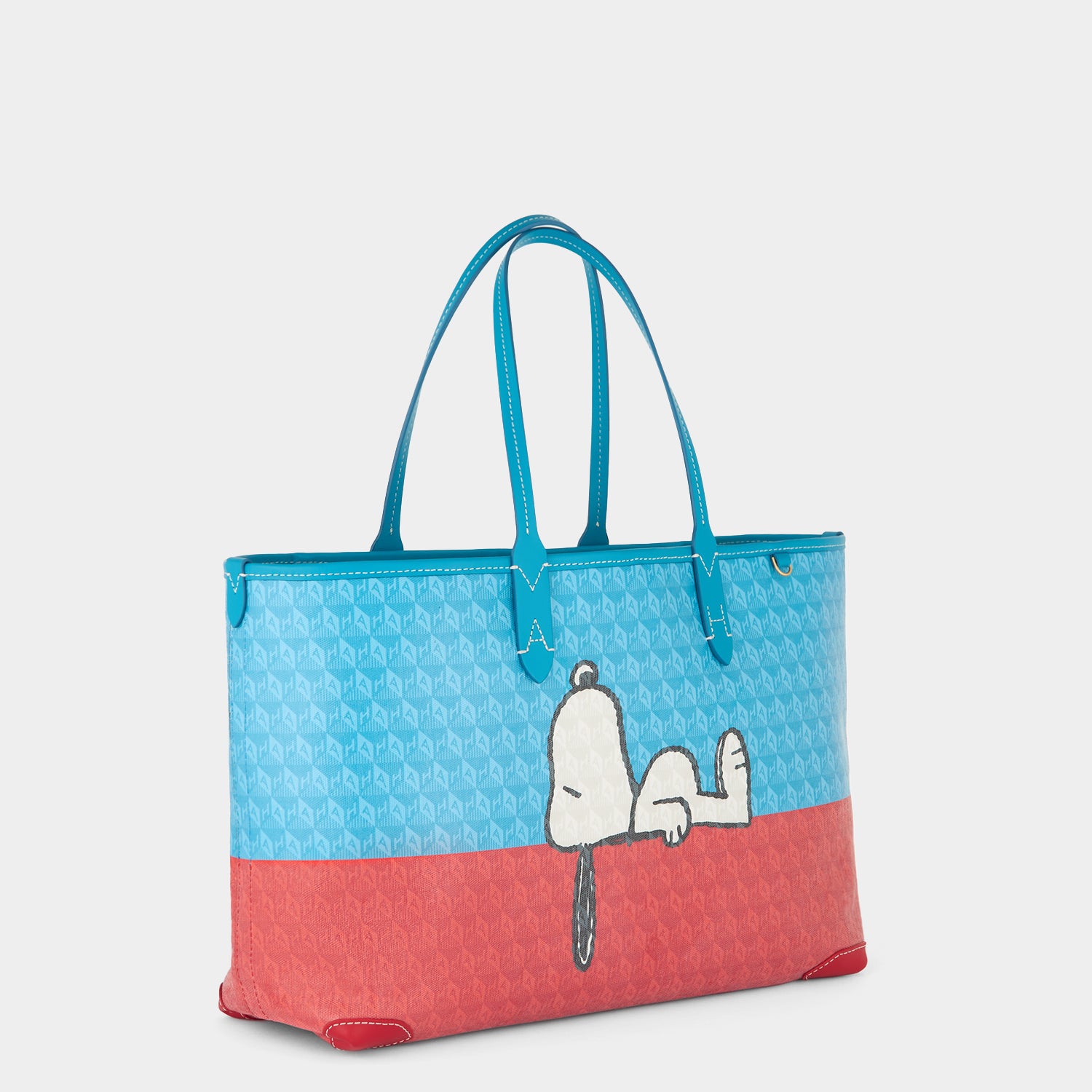 Peanuts I am a Plastic Bag Small Snoopy Tote -

          
            Recycled Canvas in Bright Petrol Blue -
          

          Anya Hindmarch UK
