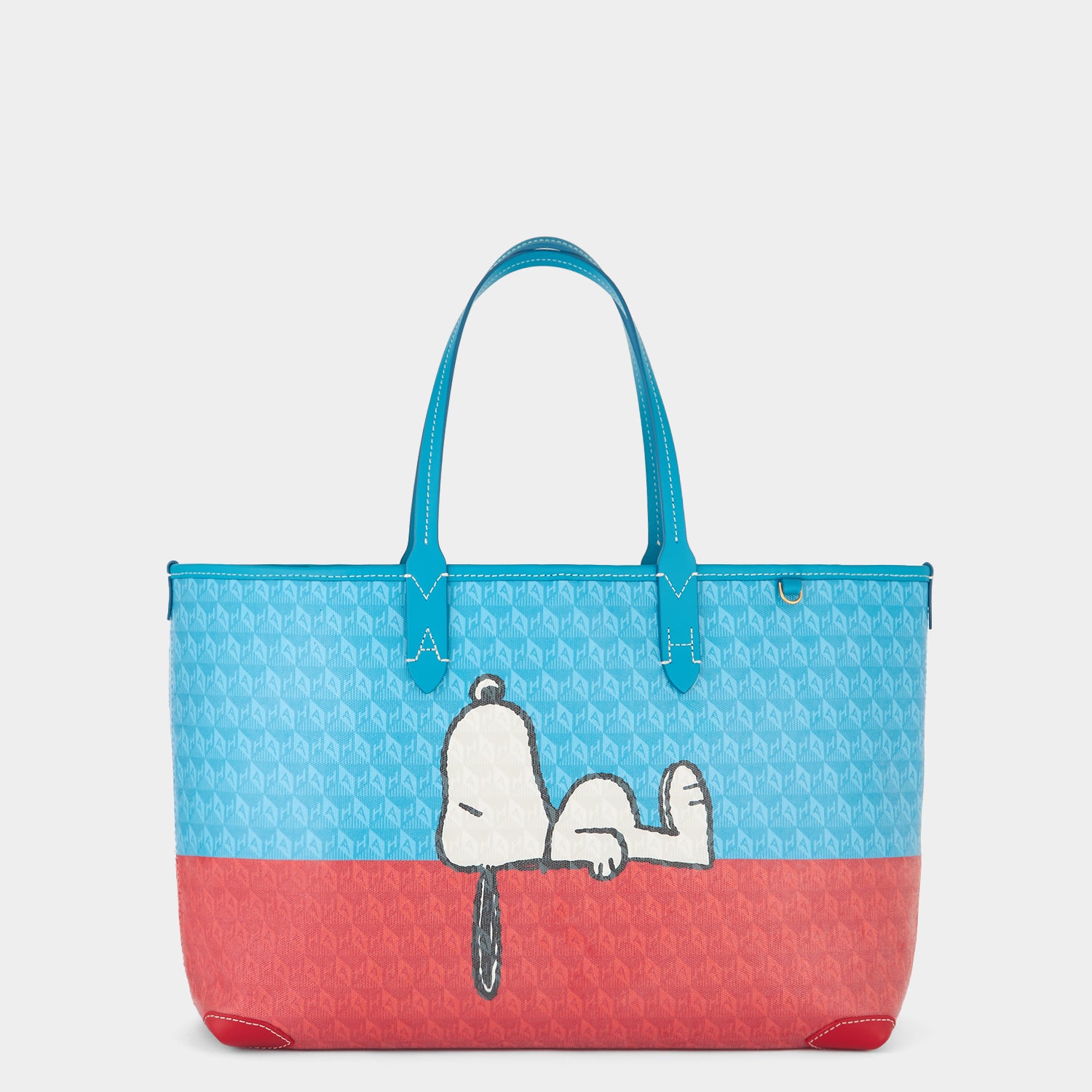 Peanuts I am a Plastic Bag Small Snoopy Tote -

          
            Recycled Canvas in Bright Petrol Blue -
          

          Anya Hindmarch UK
