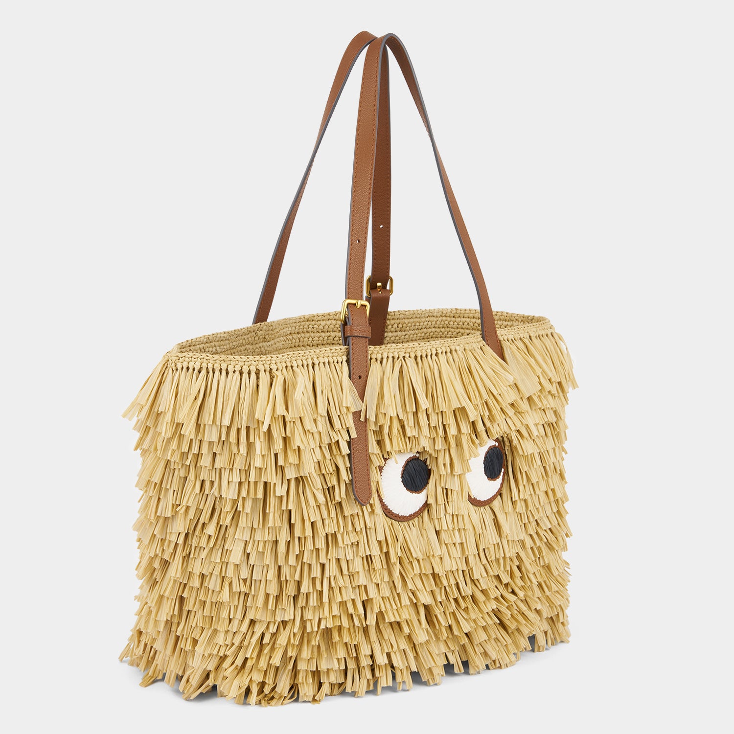 E/W Raffia Eyes Tote -

          
            Raffia in Natural -
          

          Anya Hindmarch UK
