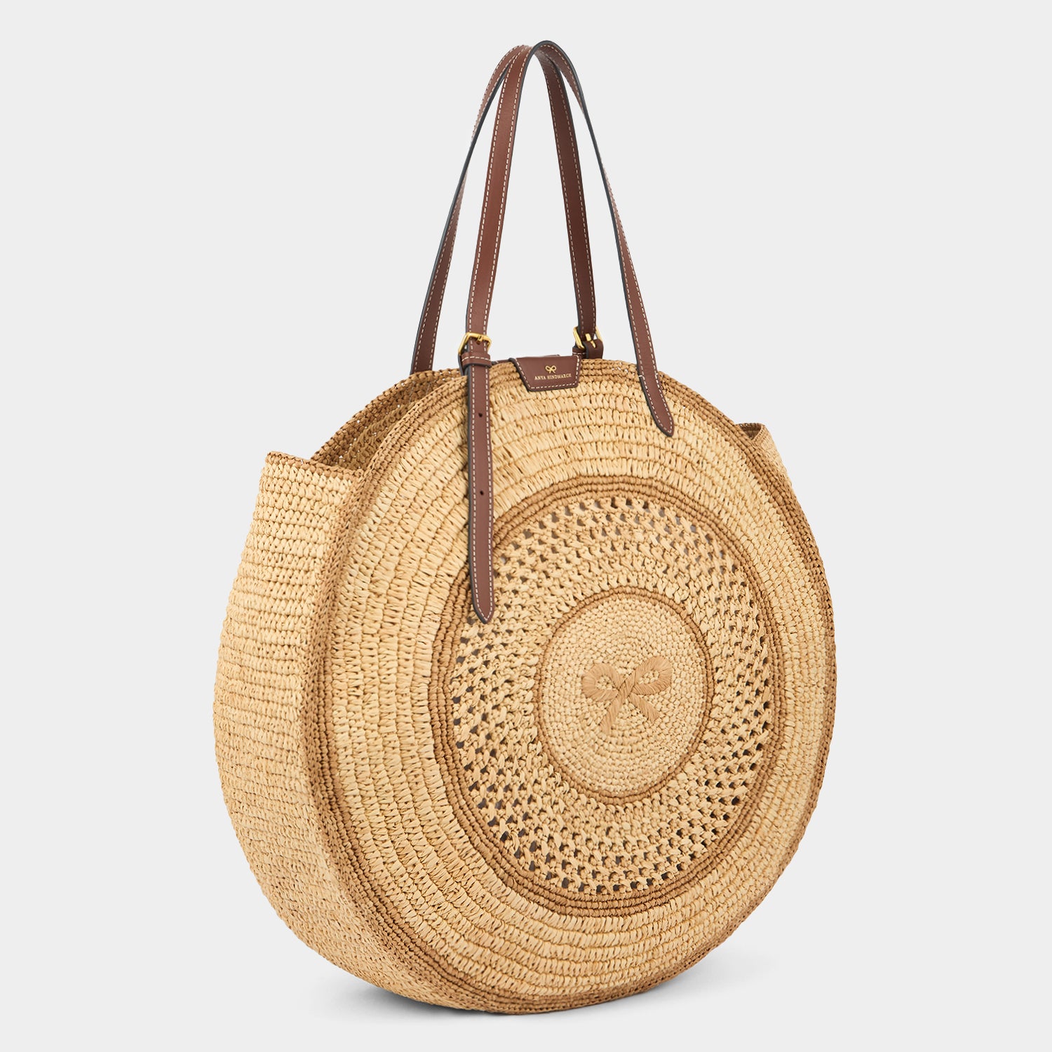 Raffia Round Bow Tote -

          
            Raffia in Natural -
          

          Anya Hindmarch UK
