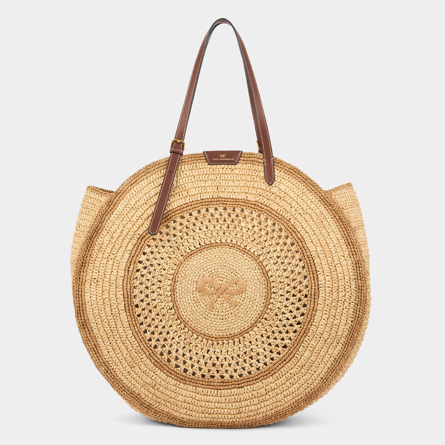 Raffia Round Bow Tote -

          
            Raffia in Natural -
          

          Anya Hindmarch UK
