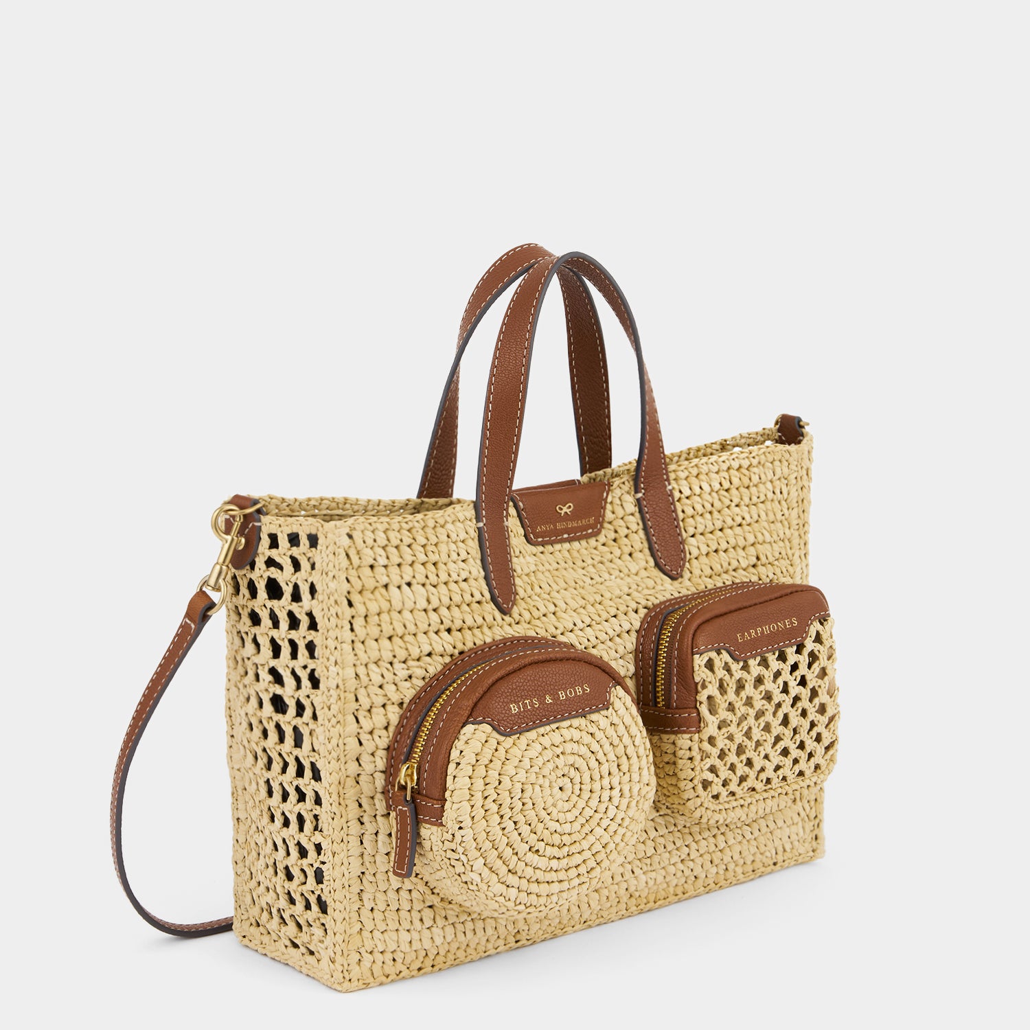 X/S Raffia Holiday Cross-body Tote -

          
            Raffia in Natural -
          

          Anya Hindmarch UK
