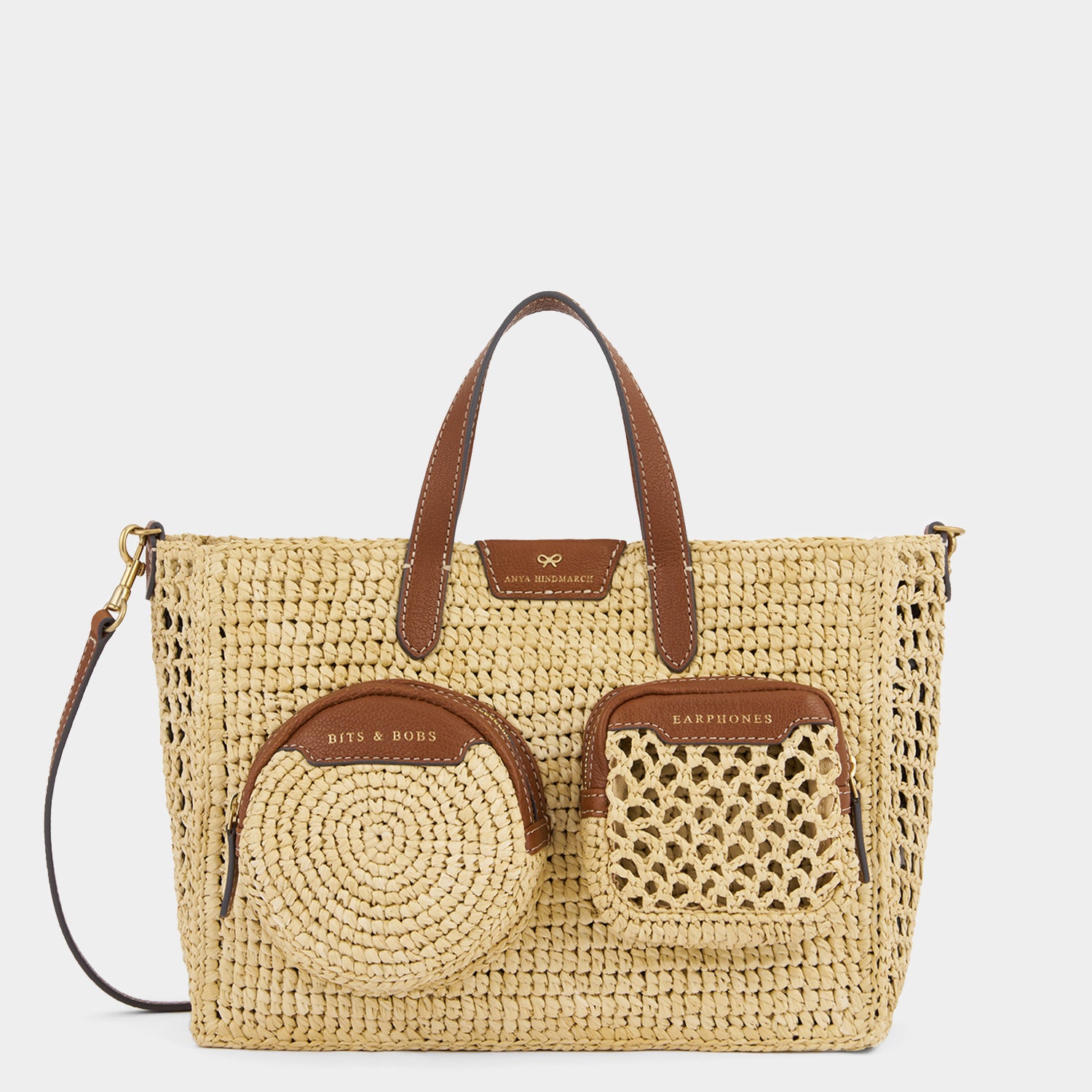 X/S Raffia Holiday Cross-body Tote -

          
            Raffia in Natural -
          

          Anya Hindmarch UK
