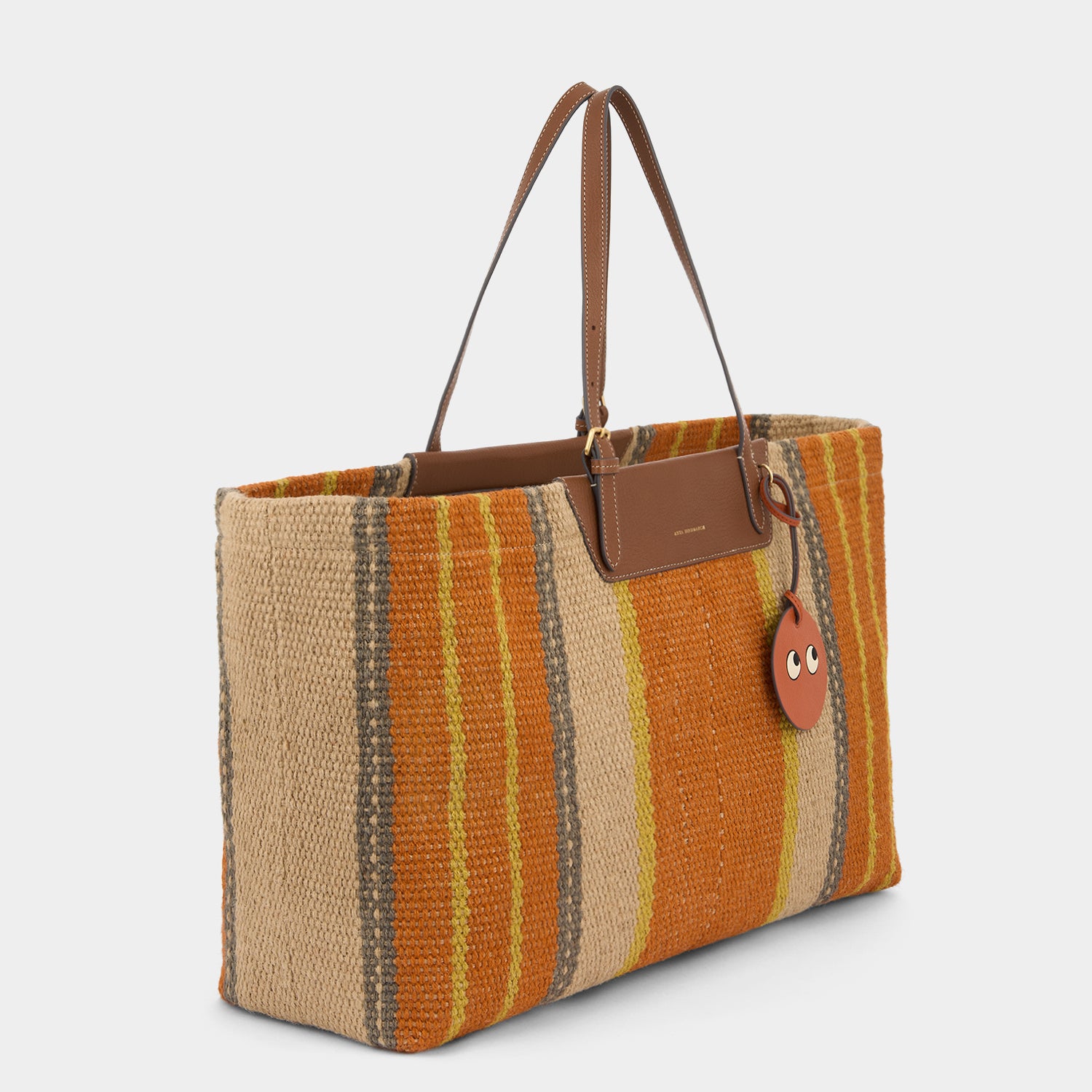 E/W Jute Tote -

          
            Jute/Goat Leather in Orange/Multi -
          

          Anya Hindmarch UK
