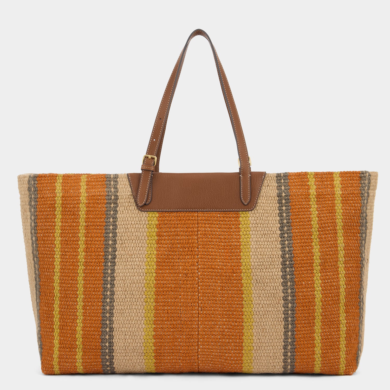 E/W Jute Tote -

          
            Jute/Goat Leather in Orange/Multi -
          

          Anya Hindmarch UK
