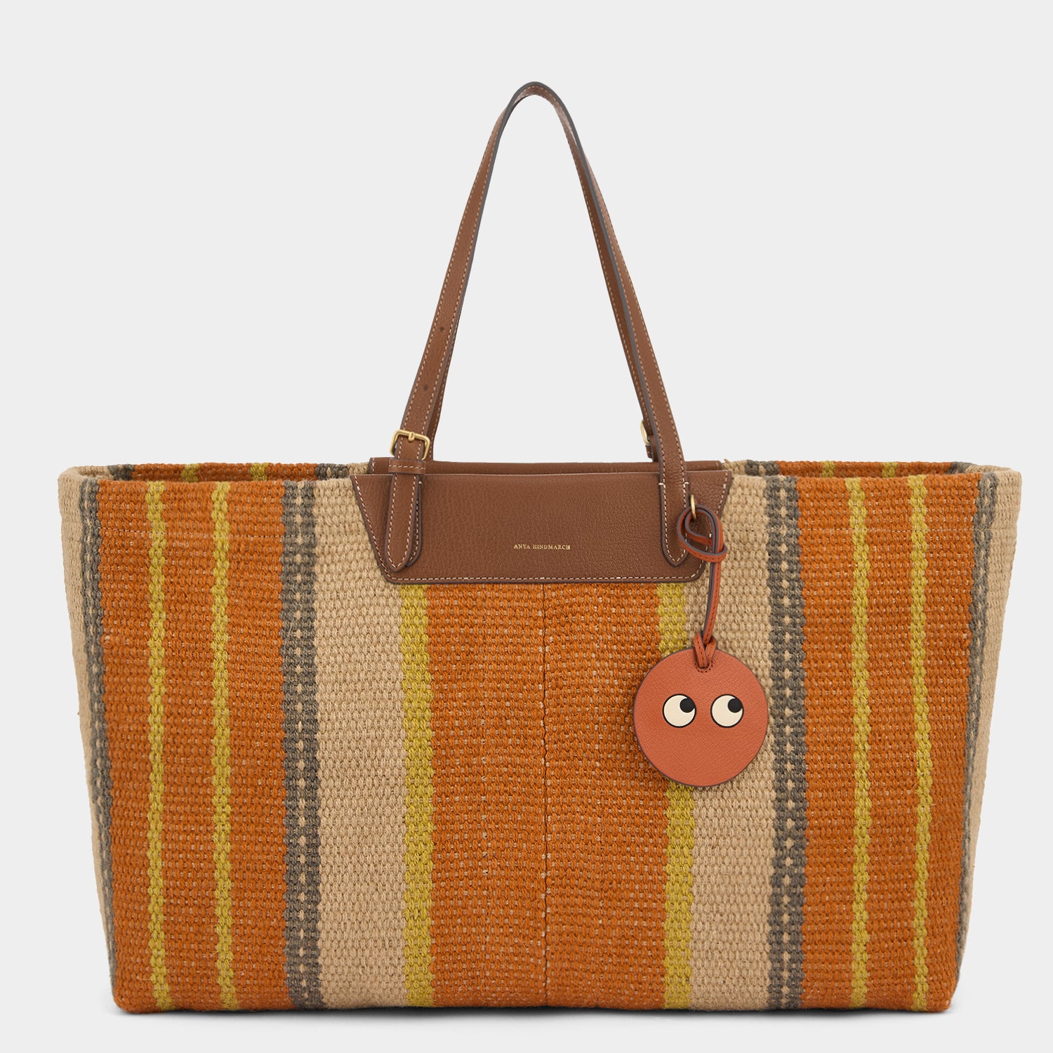 E/W Jute Tote -

          
            Jute/Goat Leather in Orange/Multi -
          

          Anya Hindmarch UK
