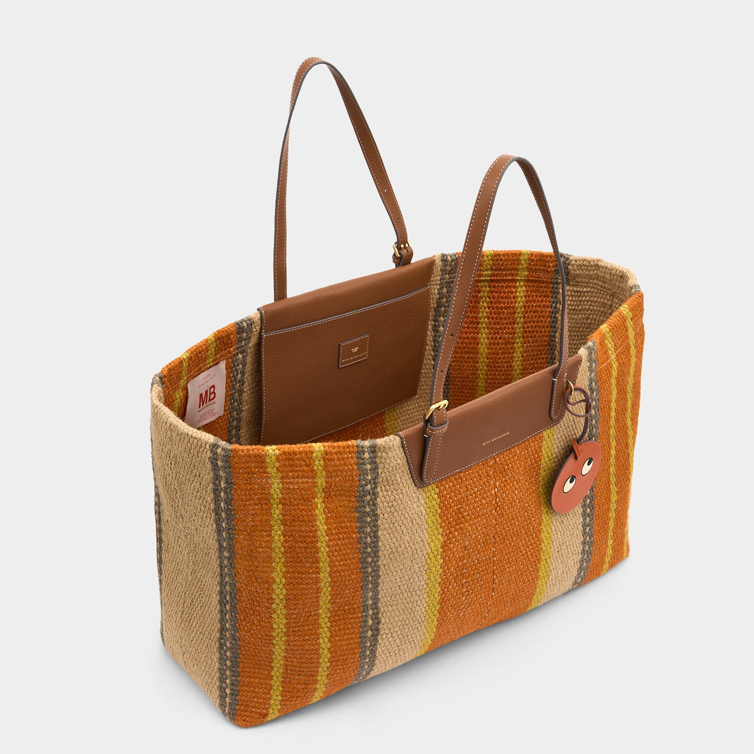 E/W Jute Tote -

          
            Jute/Goat Leather in Orange/Multi -
          

          Anya Hindmarch UK
