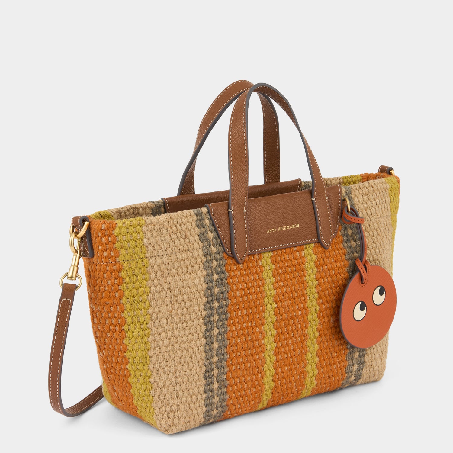 X/S Jute Cross-body Tote -

          
            Jute/Goat Leather in Orange/Multi -
          

          Anya Hindmarch UK
