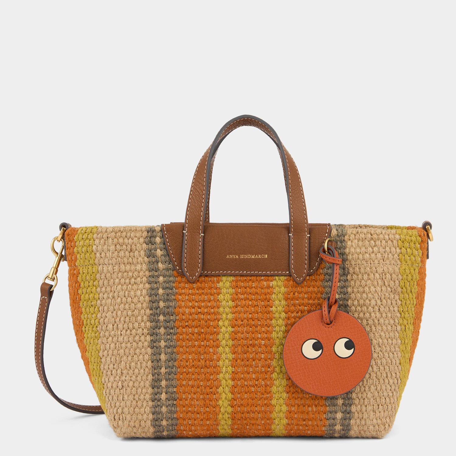 X/S Jute Cross-body Tote -

          
            Jute/Goat Leather in Orange/Multi -
          

          Anya Hindmarch UK
