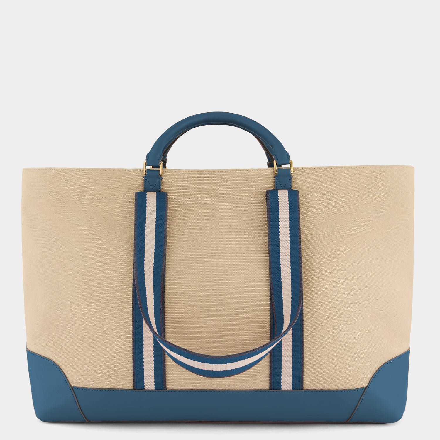 Bespoke Walton E/W Tote -

          
            Canvas in Natural/Petrol Blue -
          

          Anya Hindmarch UK
