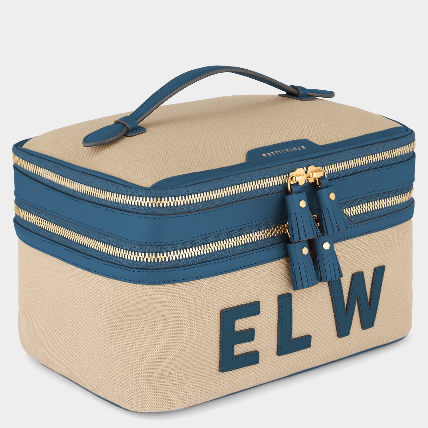 Bespoke Walton Vanity Kit -

          
            Canvas in Natural/Petrol Blue -
          

          Anya Hindmarch UK
