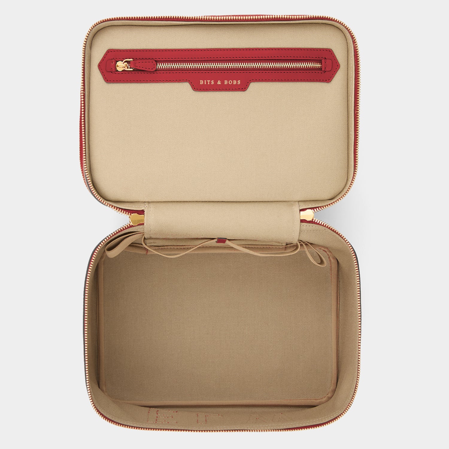 Bespoke Walton Vanity Kit -

          
            Canvas in Natural/Red -
          

          Anya Hindmarch UK
