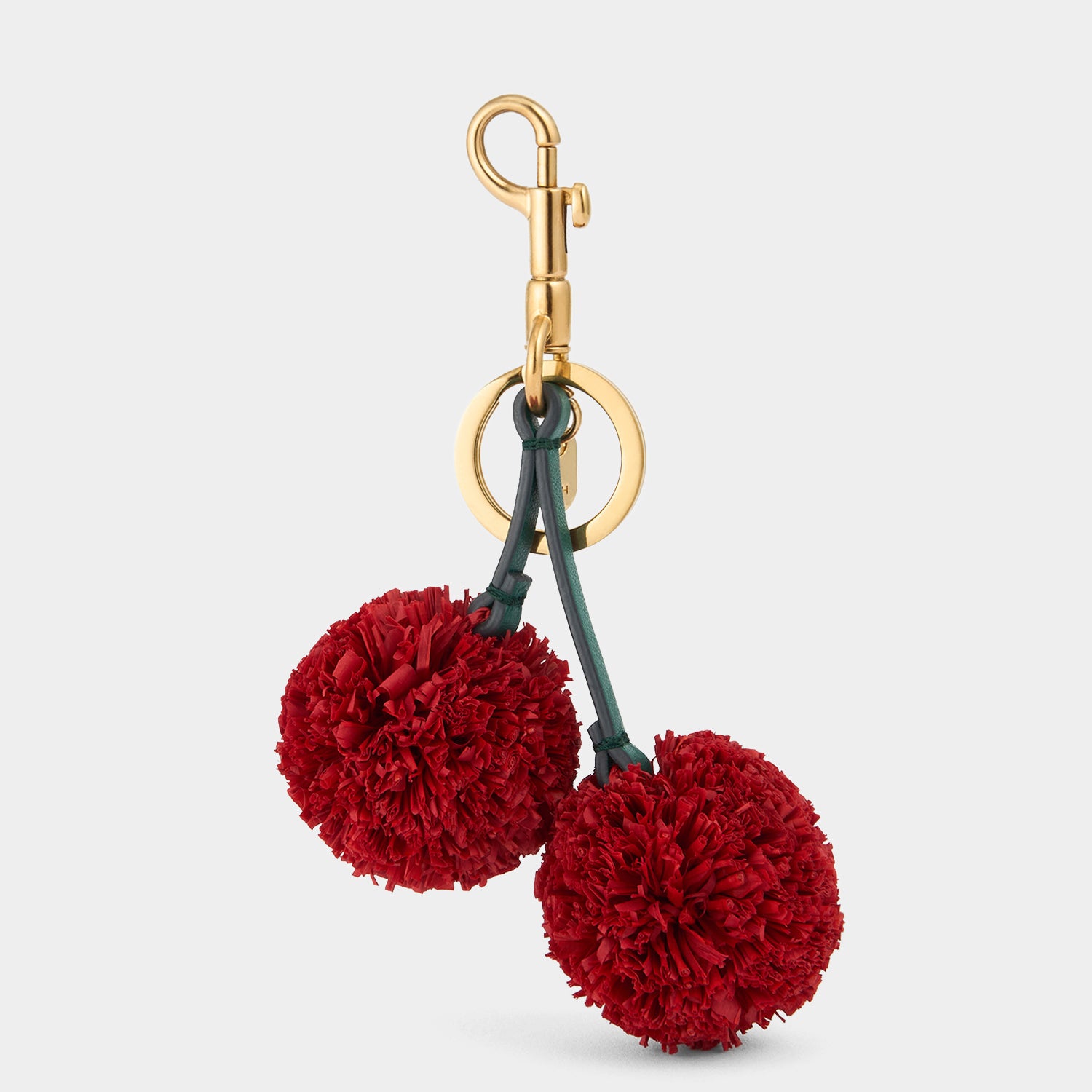 Raffia Cherries Charm -

          
            Raffia/Satin Leather in Red -
          

          Anya Hindmarch UK
