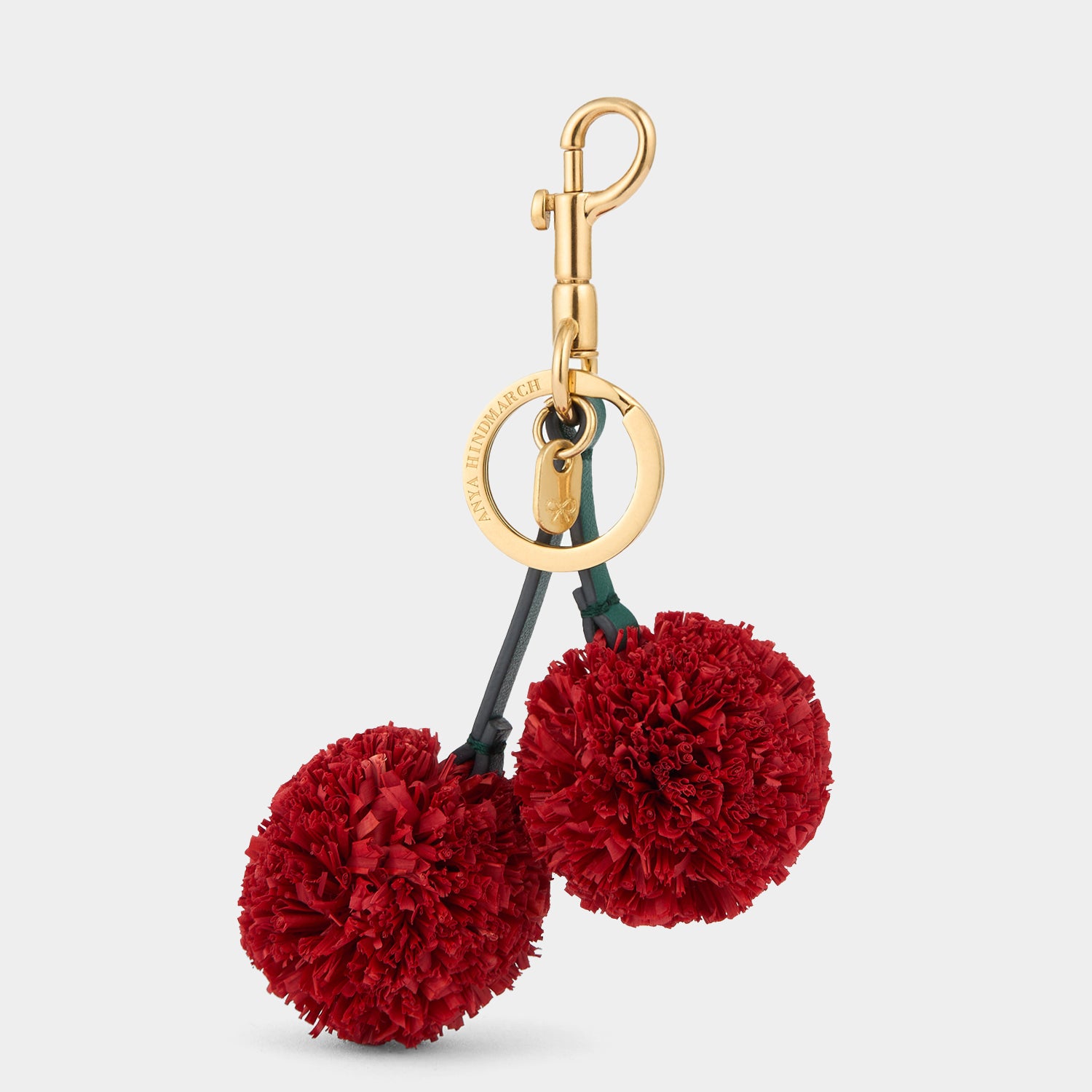 Raffia Cherries Charm -

          
            Raffia/Satin Leather in Red -
          

          Anya Hindmarch UK
