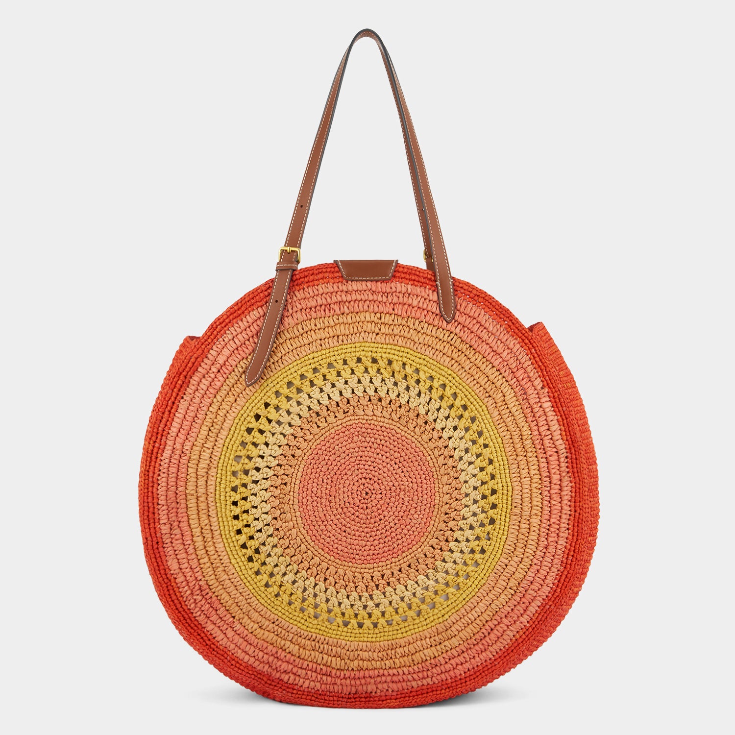 Raffia Round Bow Tote -

          
            Raffia in Orange/Multi -
          

          Anya Hindmarch UK
