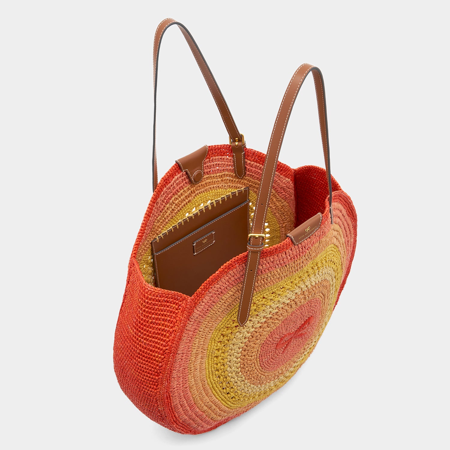 Raffia Round Bow Tote -

          
            Raffia in Orange/Multi -
          

          Anya Hindmarch UK
