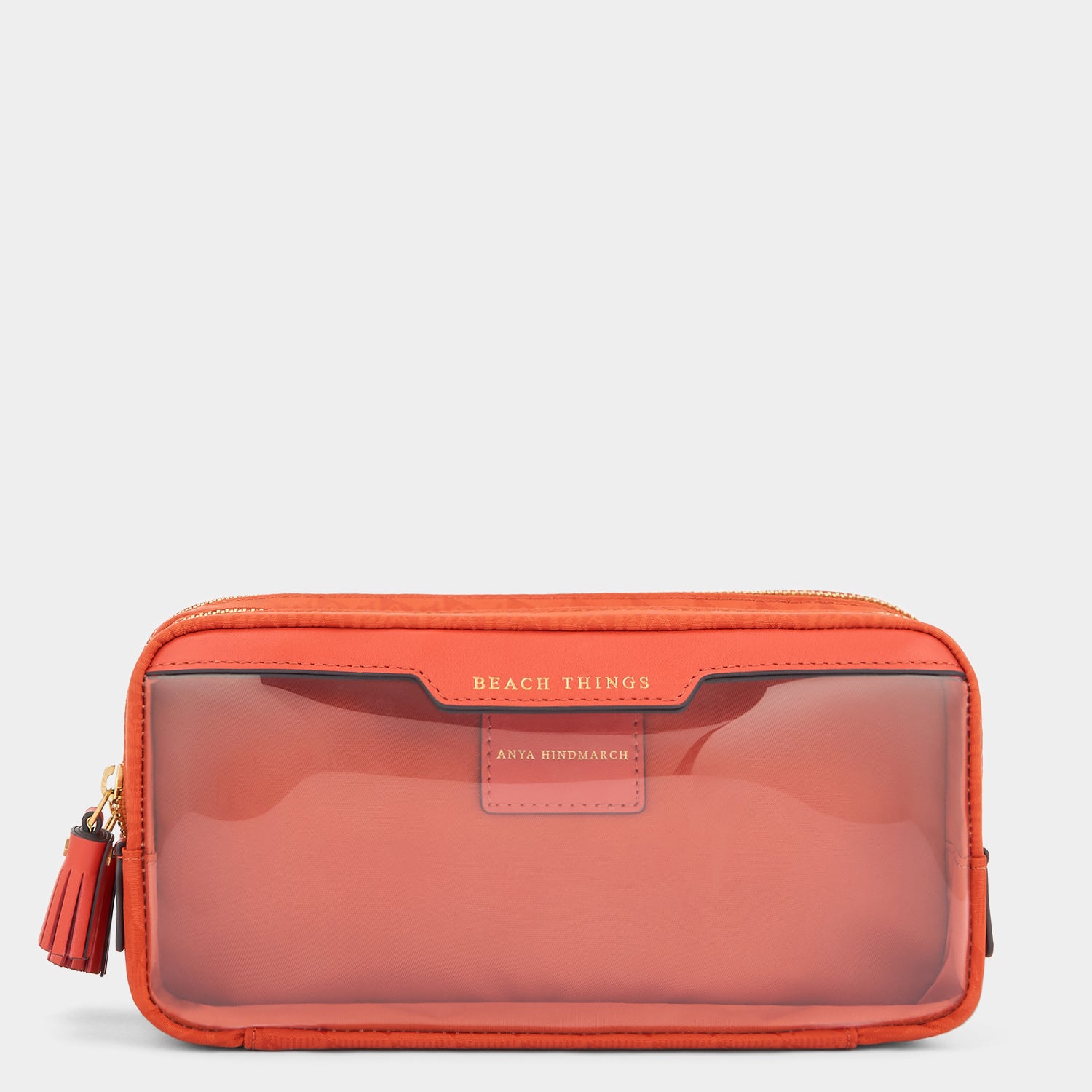 Beach Things Pouch -

          
            Jacquard Nylon in Burnt Sienna -
          

          Anya Hindmarch UK
