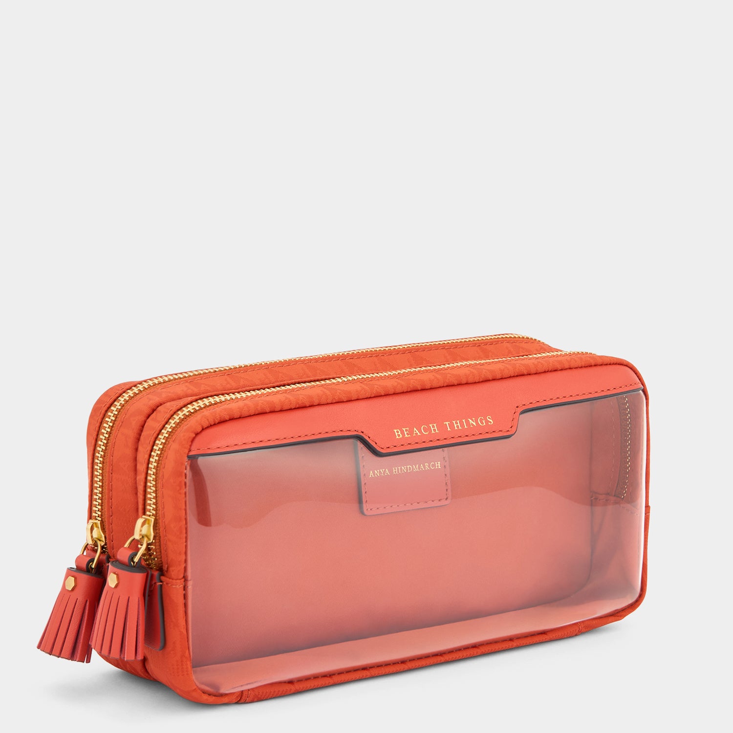 Beach Things Pouch -

          
            Jacquard Nylon in Burnt Sienna -
          

          Anya Hindmarch UK
