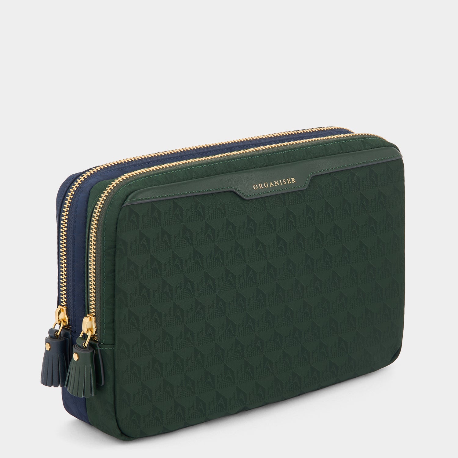 A5 Organiser Duo Pouch -

          
            Jacquard Nylon in Dark Holly/Marine  -
          

          Anya Hindmarch UK
