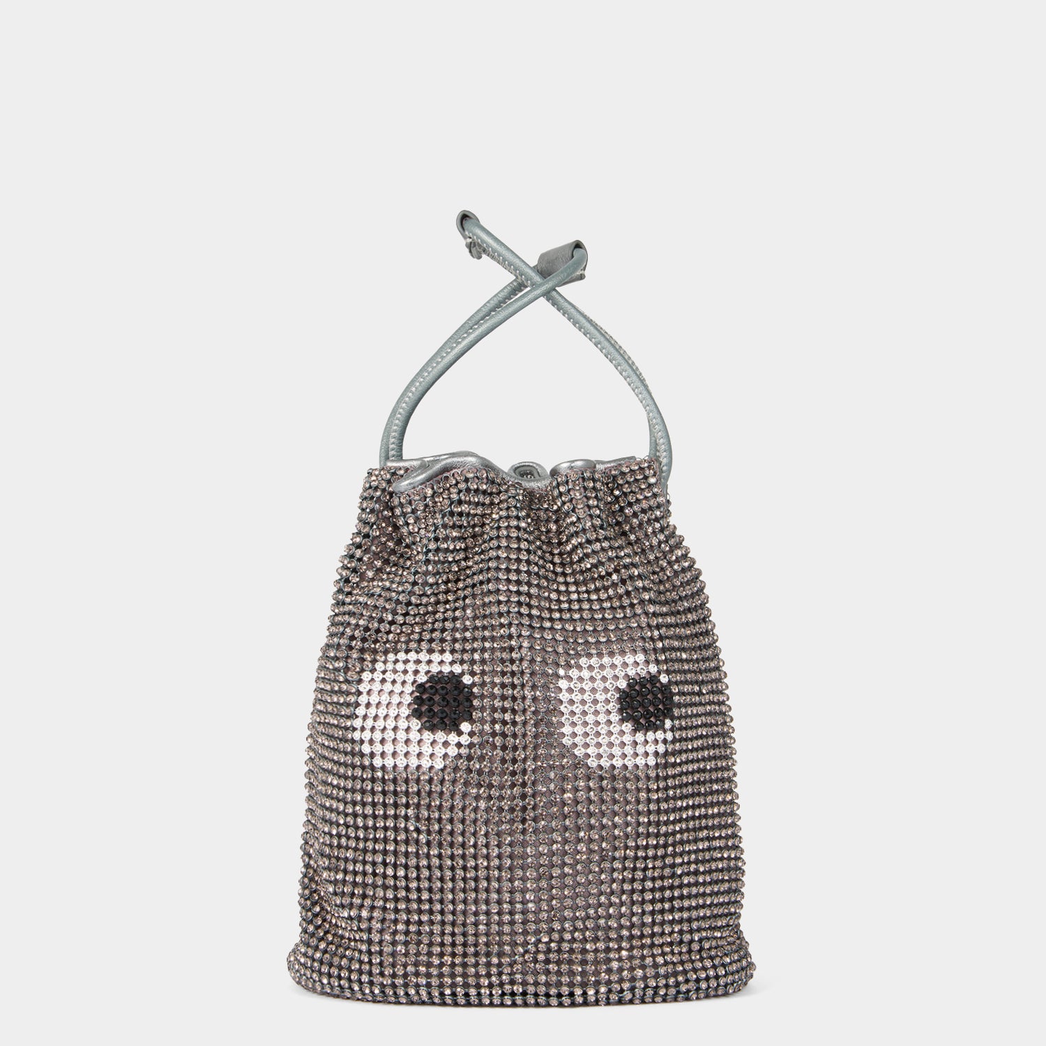 Eyes Drawstring Pouch -

          
            Crystal Mesh in Anthracite -
          

          Anya Hindmarch UK
