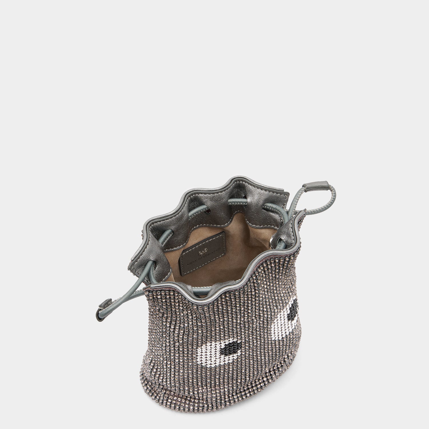 Eyes Drawstring Pouch -

          
            Crystal Mesh in Anthracite -
          

          Anya Hindmarch UK
