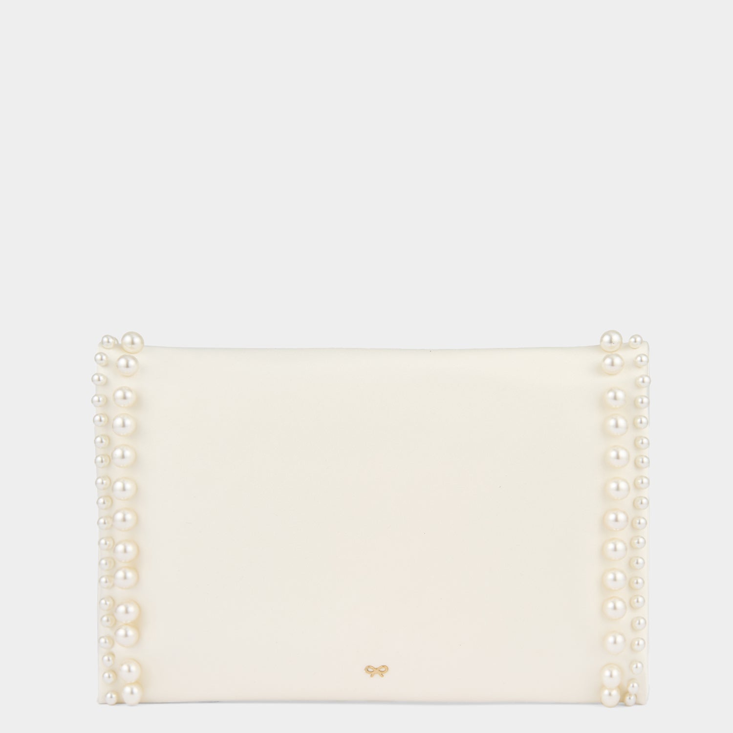 Valorie Pearls Clutch -

          
            Satin/Suede Leather in Ivory -
          

          Anya Hindmarch UK
