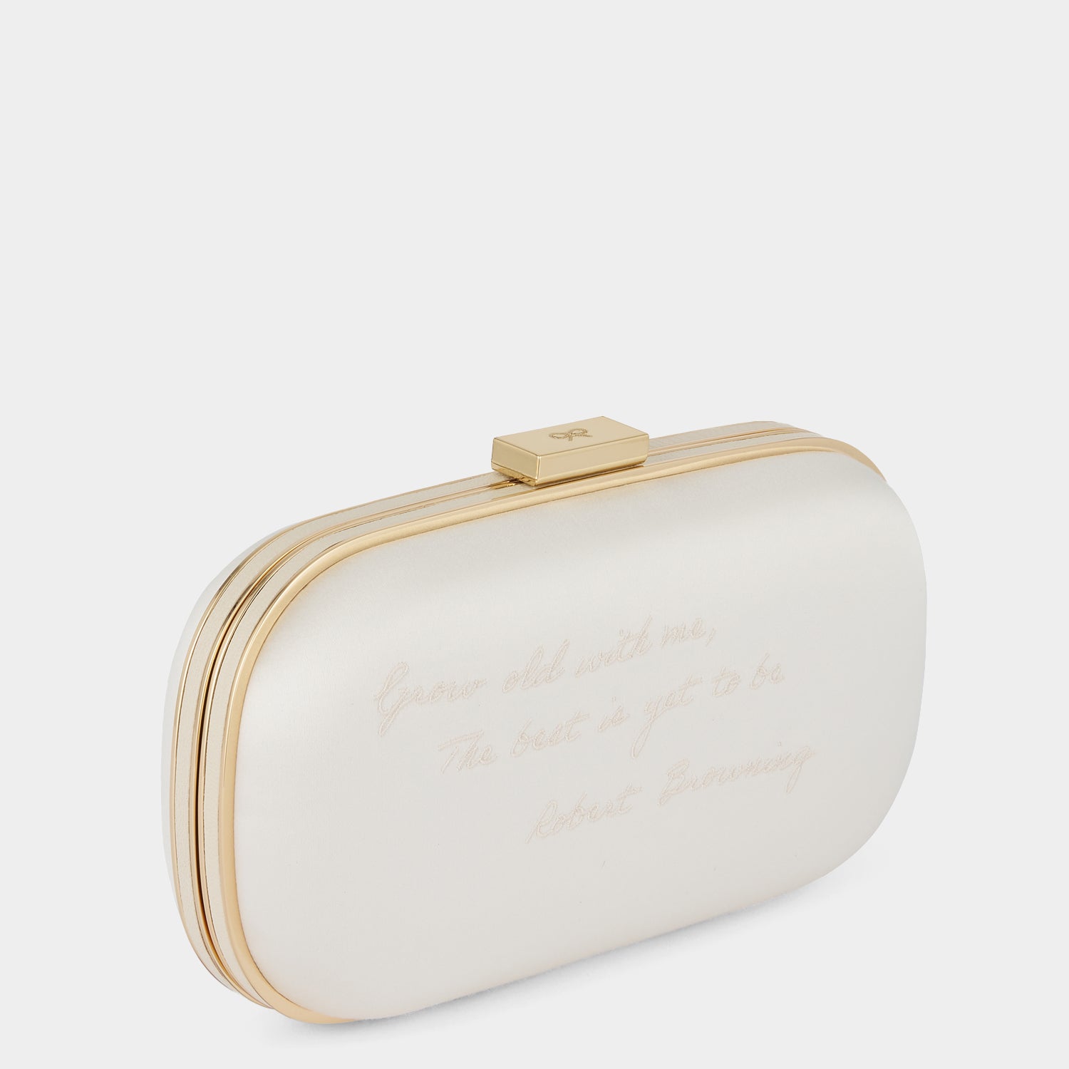 Marano Bridal Clutch -

          
            Satin/Suede Leather in Ivory -
          

          Anya Hindmarch UK
