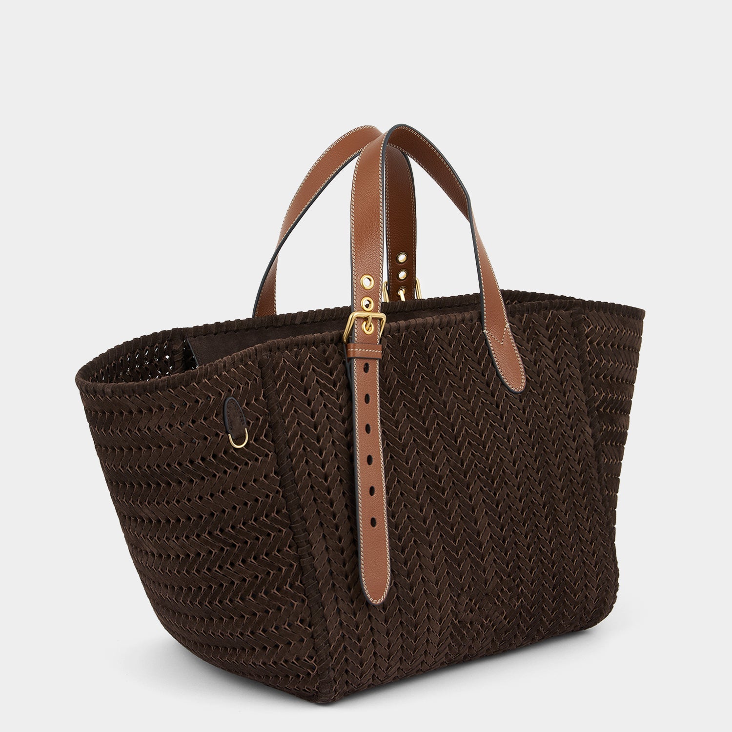 Neeson Square Tote -

          
            Suede Leather in Truffle -
          

          Anya Hindmarch UK
