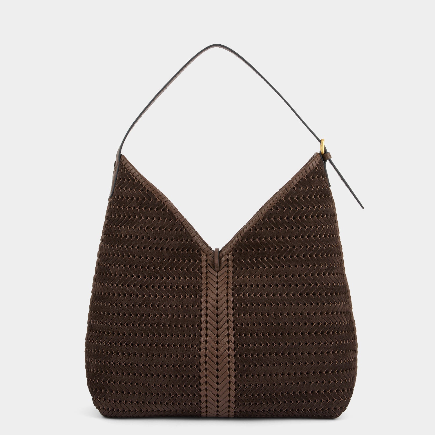 Neeson Tassel Hobo Bag -

          
            Suede Leather in Truffle -
          

          Anya Hindmarch UK
